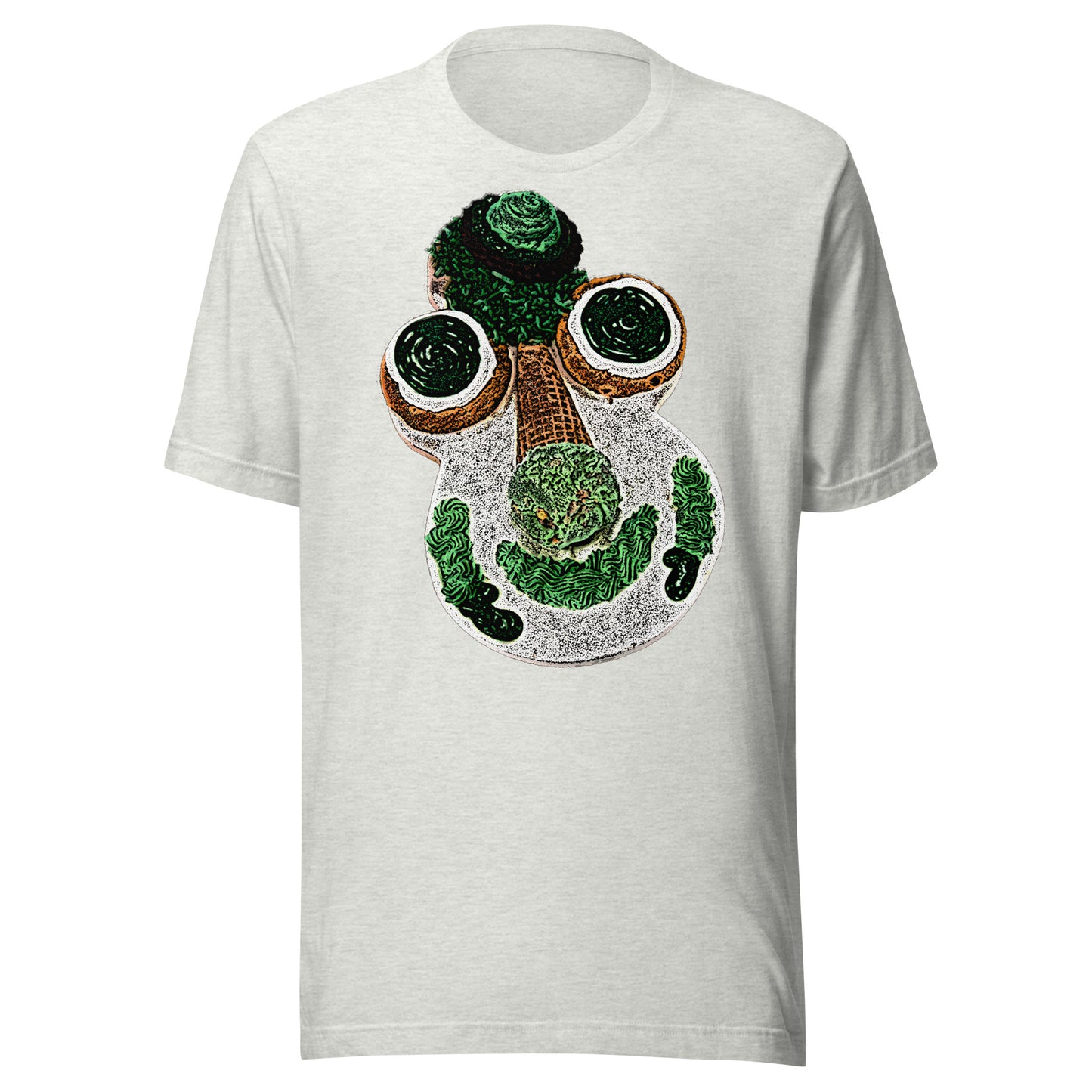 Cookie O'Puss Screen Print Ice Cream Cake Mascot Irish St. Patricks' Day Softstyle Unisex Tee