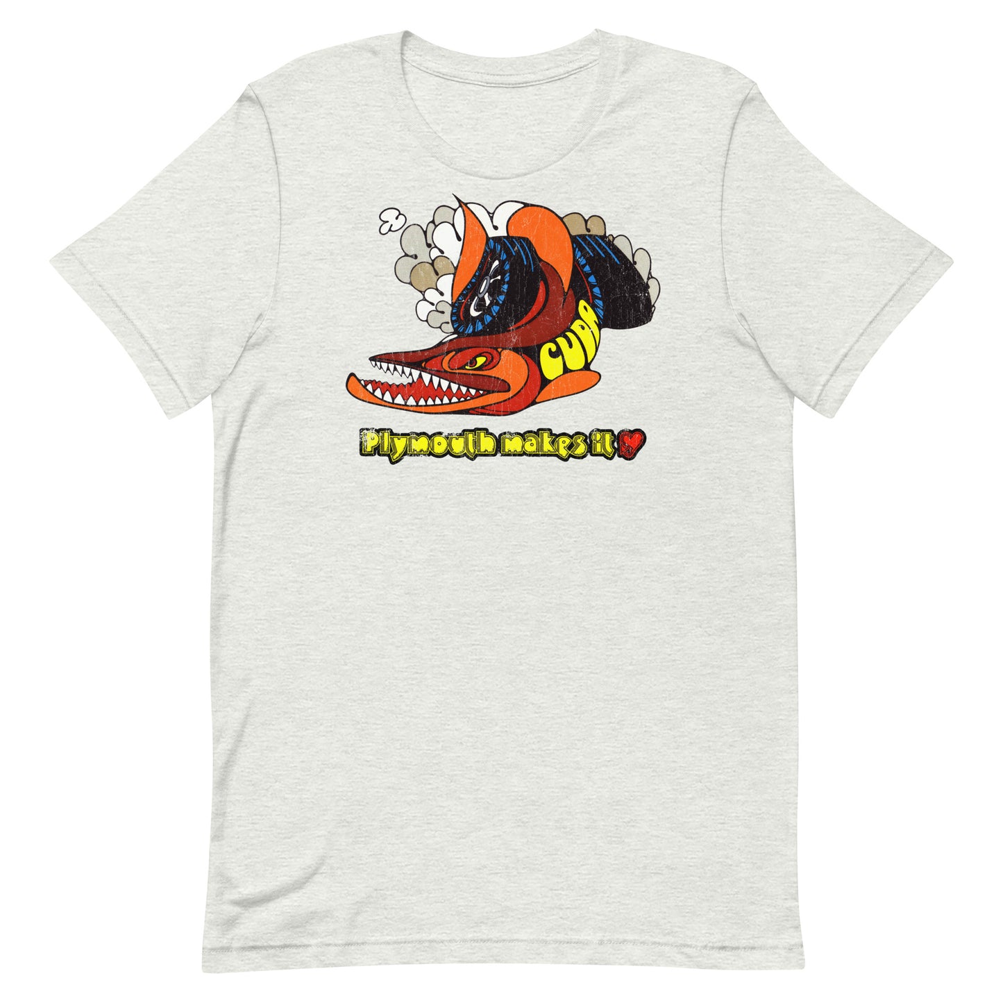 Barracuda Classic Muscle Car Logo Distressed Vintage Unisex Softstyle Tee
