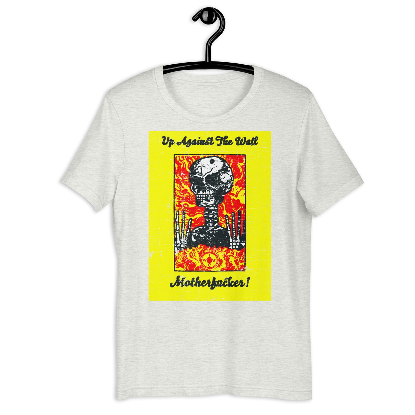 UAW/MF Black Mask Up Against the Wall Radical Street Art Tribute | Anarchist Revolution Softstyle Unisex Tee