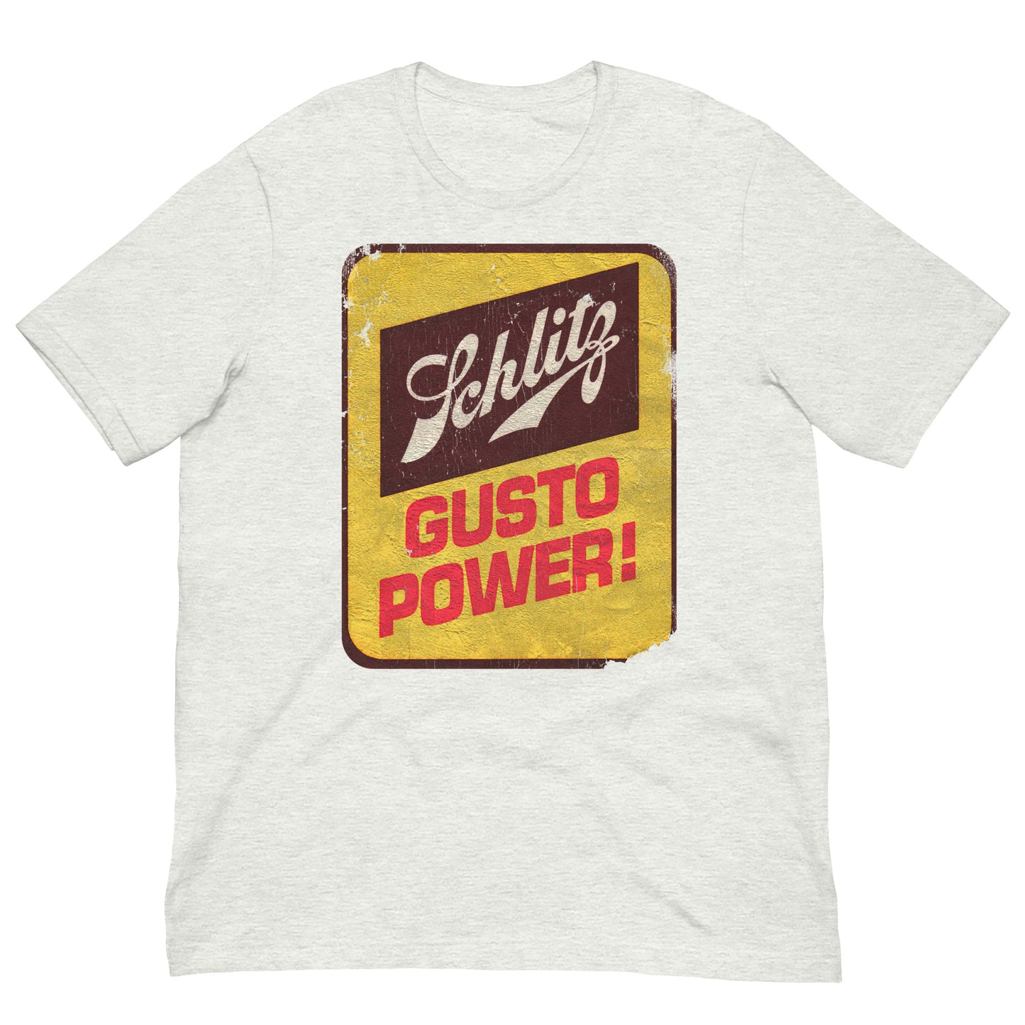 Schlitz Gusto Power! Vintage Distressed Unisex Softstyle Tee