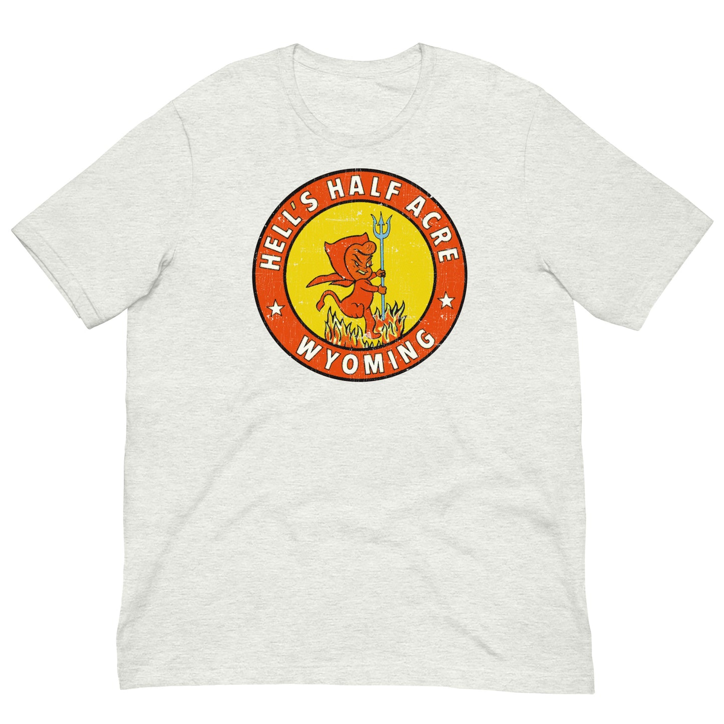 Hell’s Half Acre Wyoming Vintage Devil Retro Travel Souvenir Softstyle Unisex T-Shirt