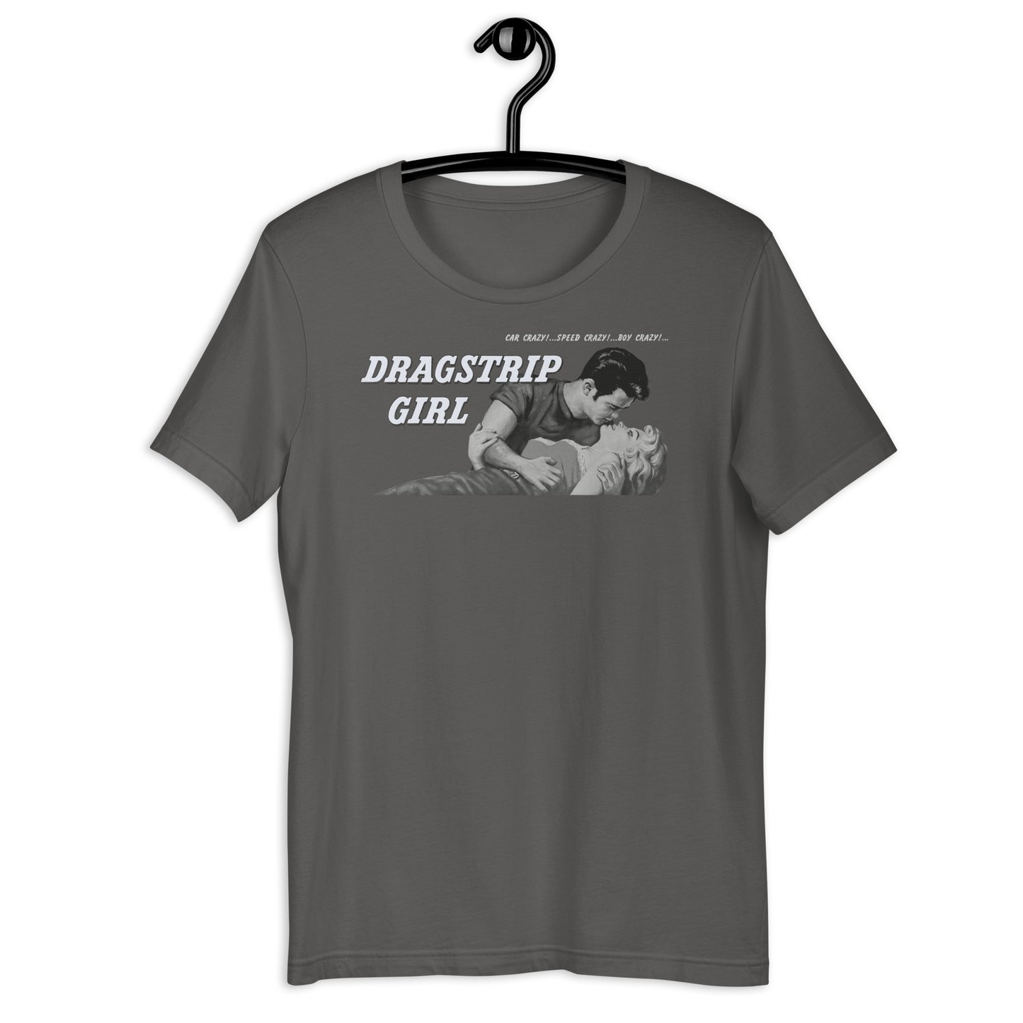 Dragstrip Girl Negative Space 1950s Hot Rod Cult Classic Retro Poster Softstyle Tee