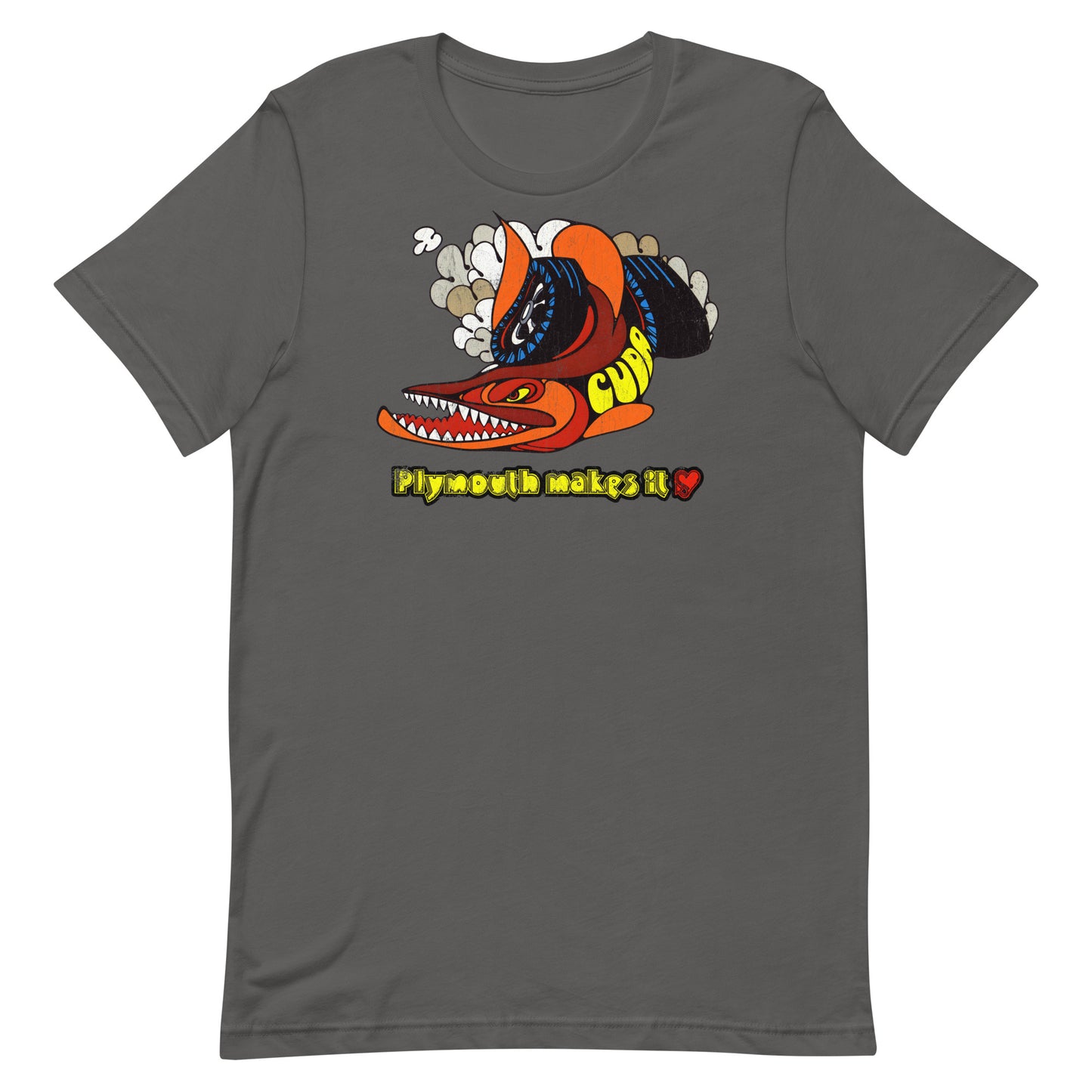 Barracuda Classic Muscle Car Logo Distressed Vintage Unisex Softstyle Tee