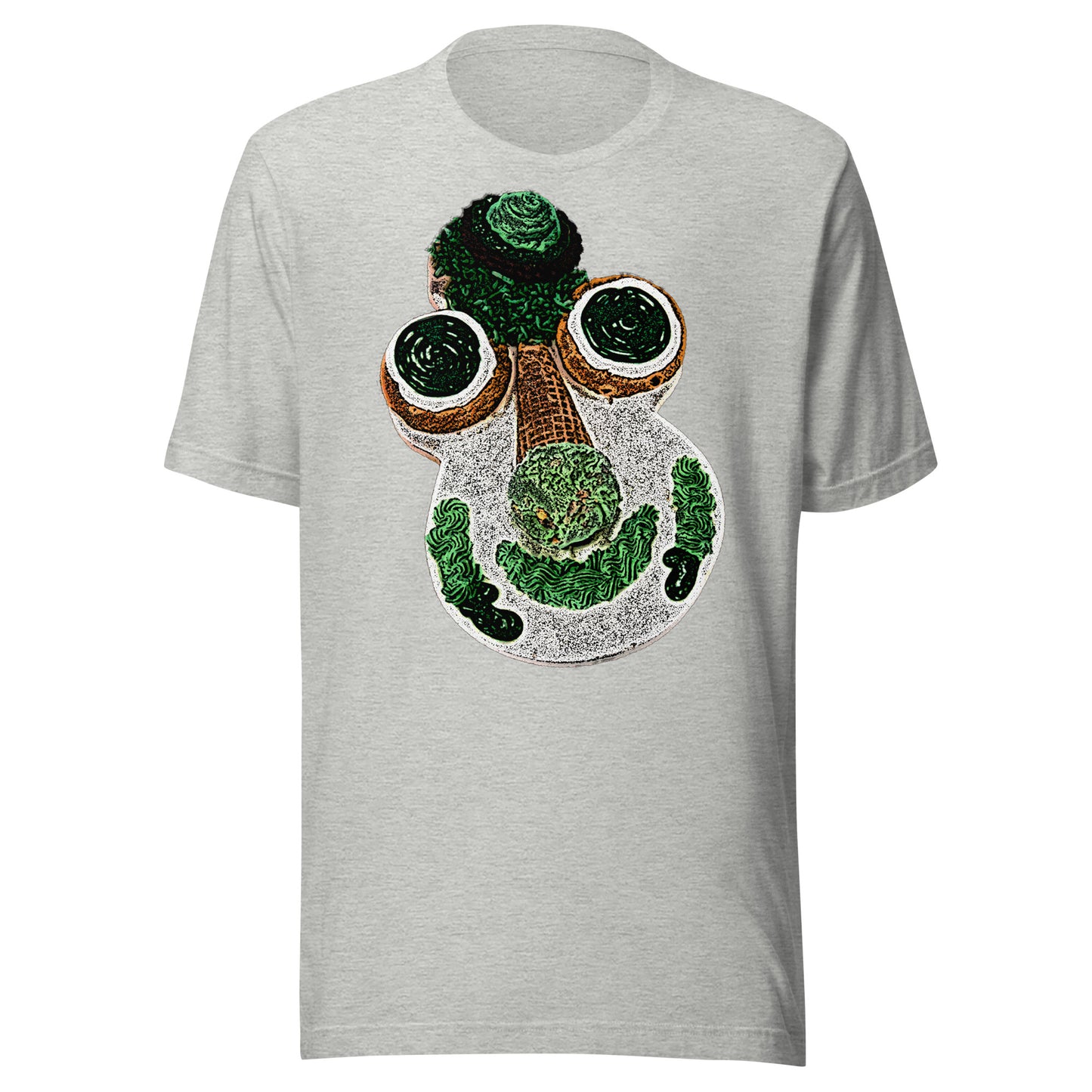 Cookie O'Puss Screen Print Ice Cream Cake Mascot Irish St. Patricks' Day Softstyle Unisex Tee