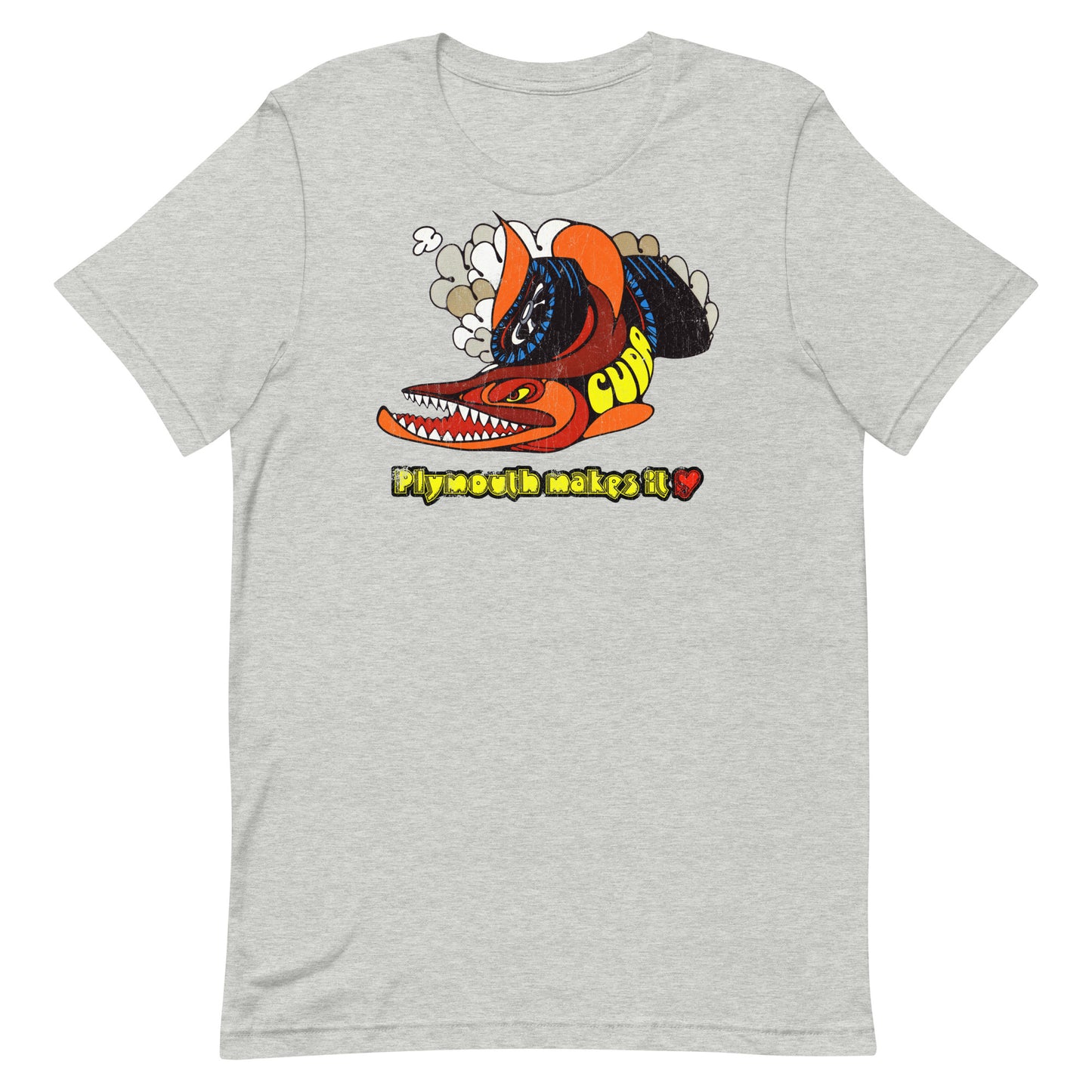 Barracuda Classic Muscle Car Logo Distressed Vintage Unisex Softstyle Tee