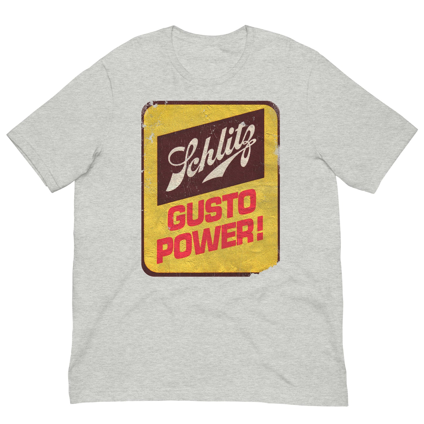 Schlitz Gusto Power! Vintage Distressed Unisex Softstyle Tee