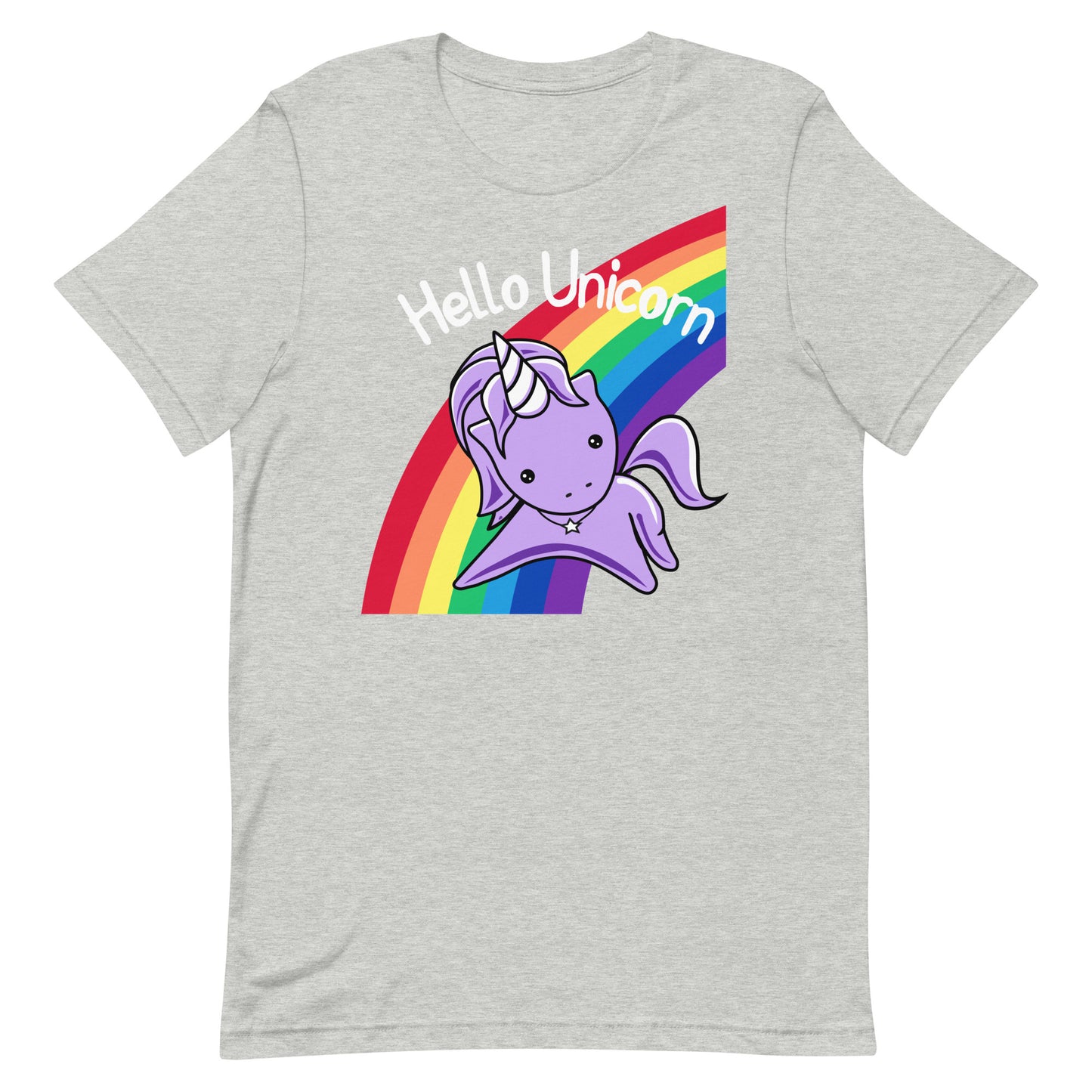 Hello Unicorn Cute Pastel Rainbow Fantasy Altered Carbon Softstyle Unisex T-Shirt