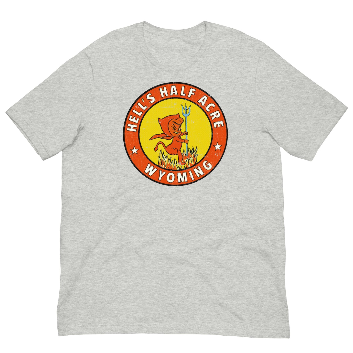 Hell’s Half Acre Wyoming Vintage Devil Retro Travel Souvenir Softstyle Unisex T-Shirt
