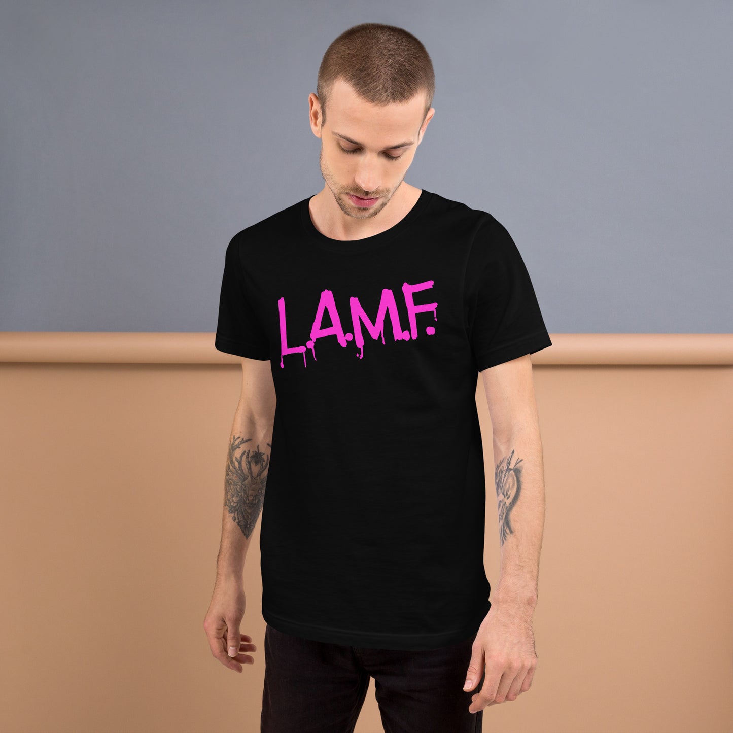 L.A.M.F. Punk Rock Graffiti Logo Softstyle Unisex T-Shirt LAMF