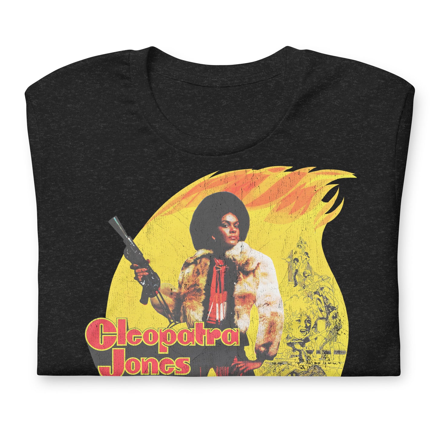Cleopatra Jones Vintage Halftone Distressed Retro Softstyle Tee
