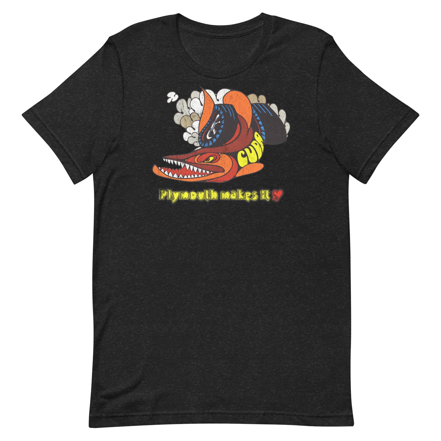 Barracuda Classic Muscle Car Logo Distressed Vintage Unisex Softstyle Tee