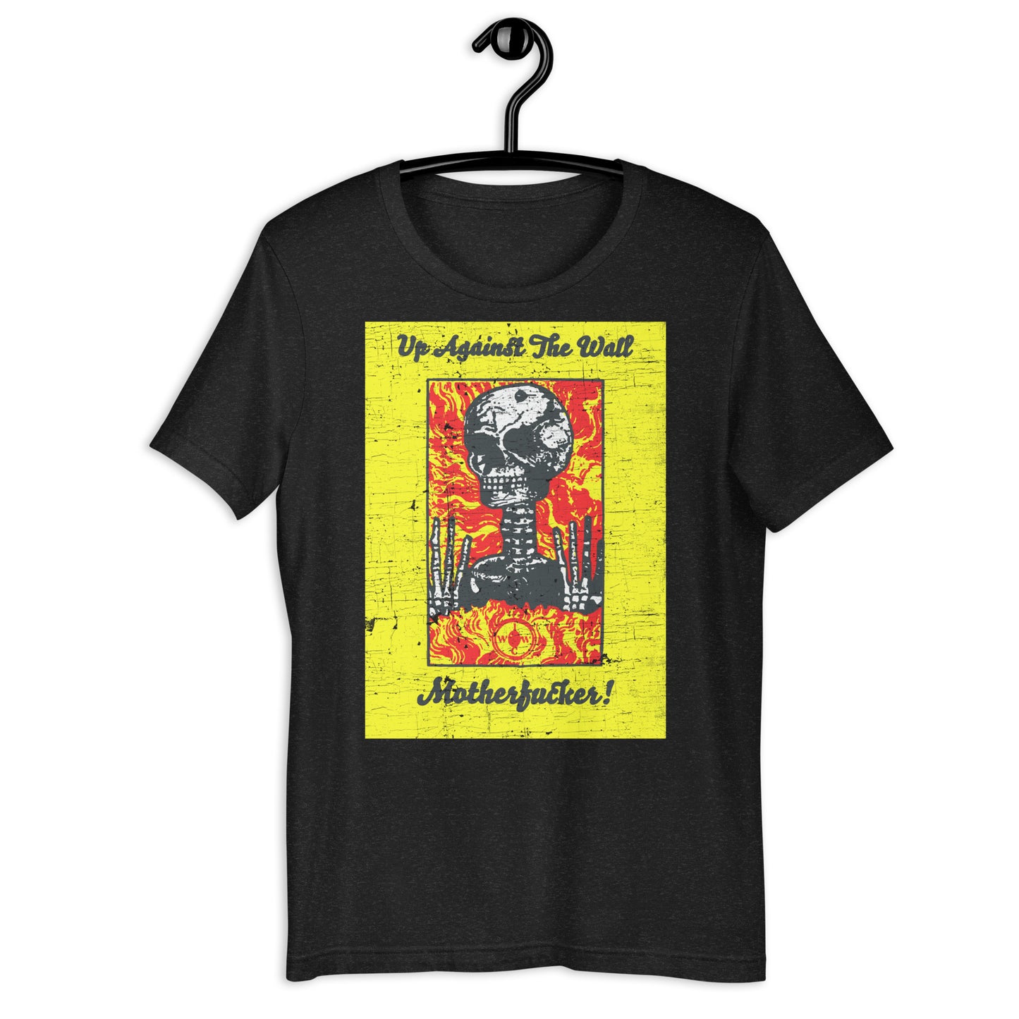 UAW/MF Black Mask Up Against the Wall Radical Street Art Tribute | Anarchist Revolution Softstyle Unisex Tee