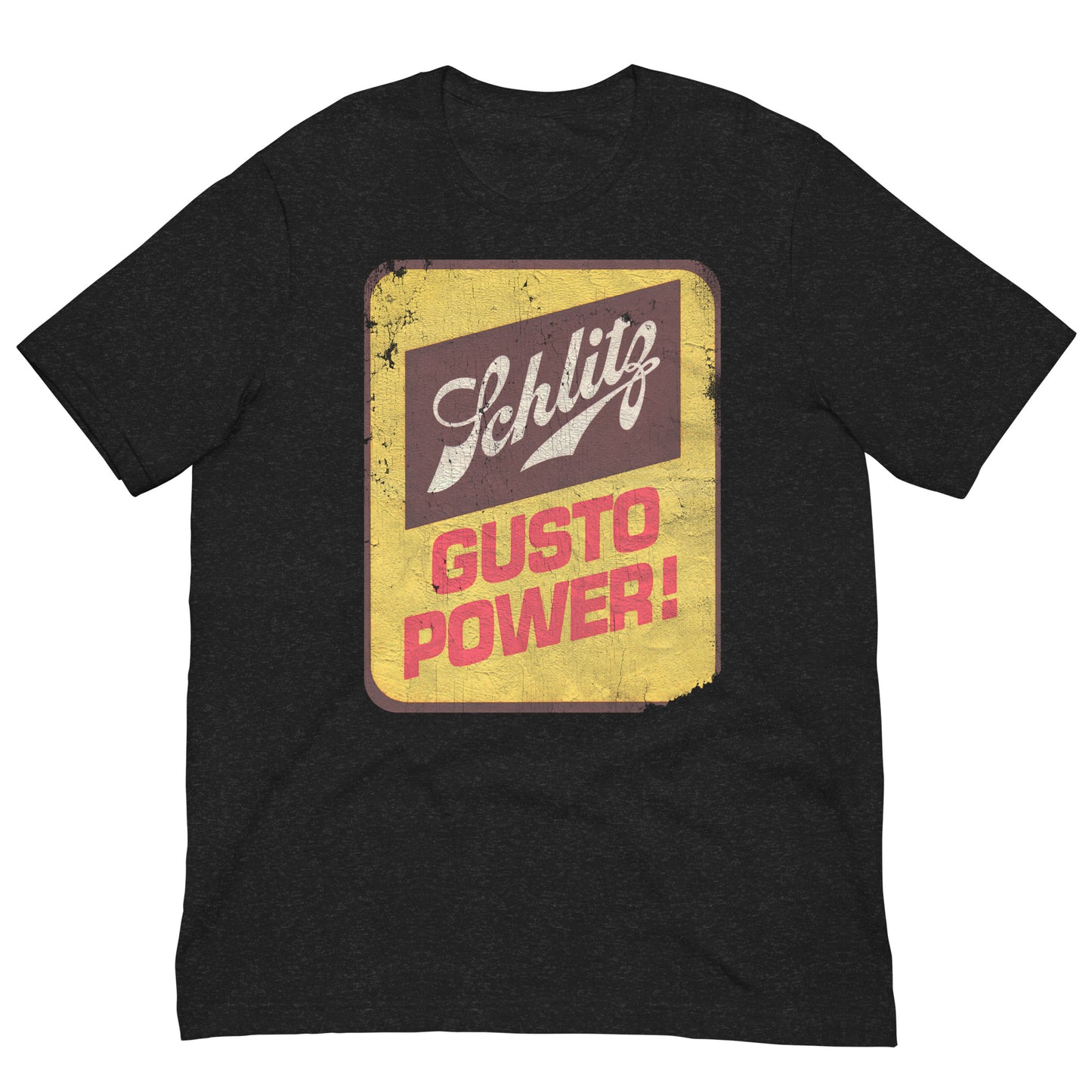 Schlitz Gusto Power! Vintage Distressed Unisex Softstyle Tee