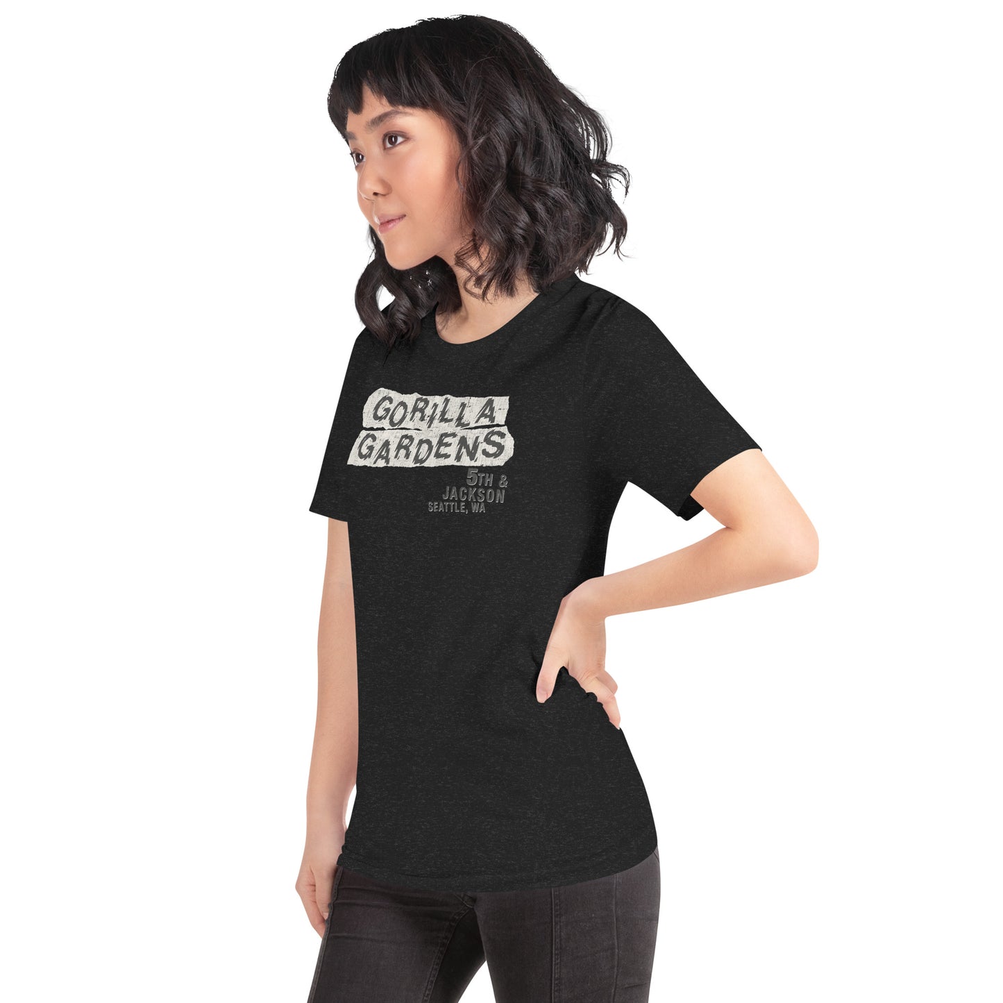 GORILLA GARDENS Rock Theater Seattle Grunge Scene Vintage Distressed Graphic Unisex Softstyle Tee