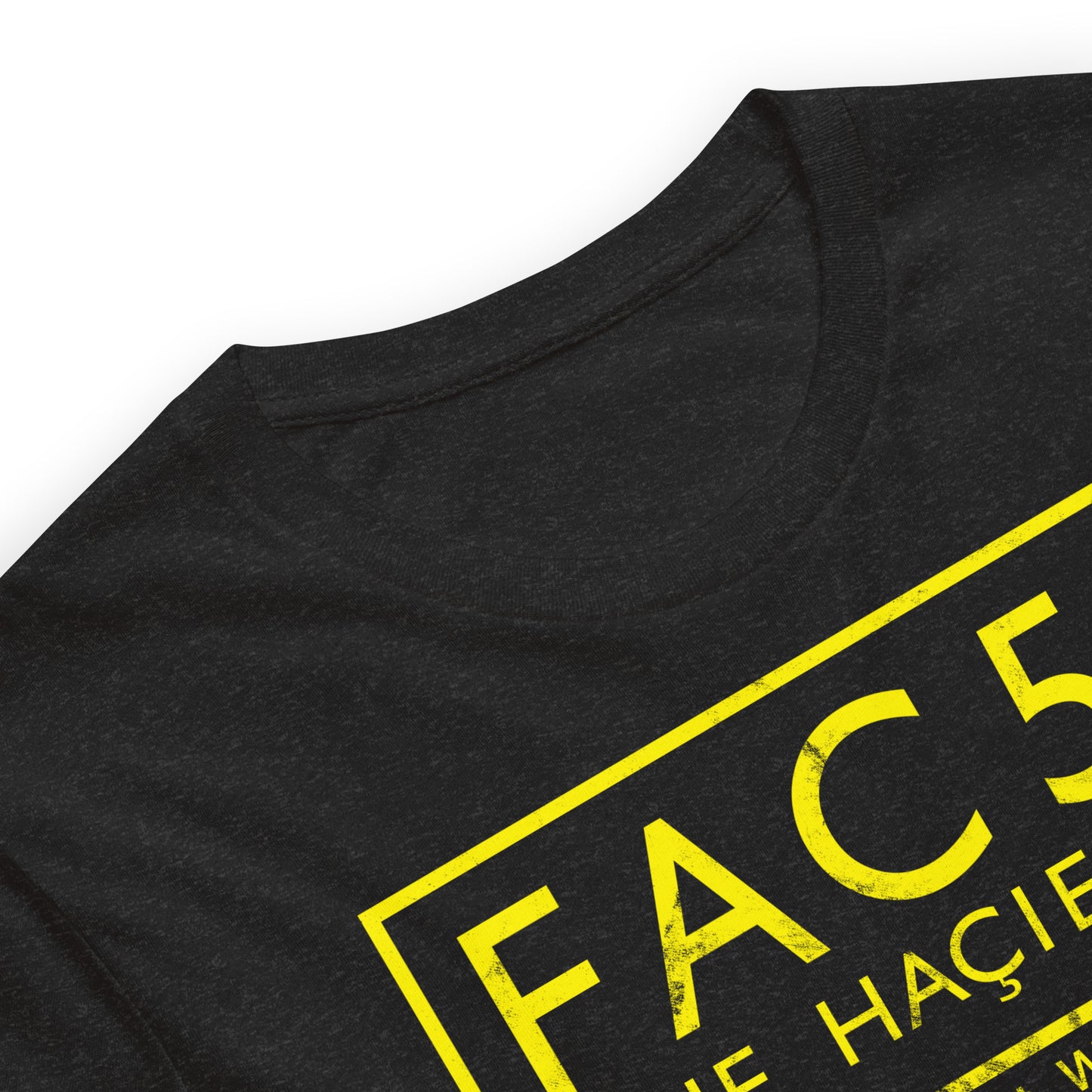 FAC 51 The Haçienda Distressed (Yellow) Manchester Club Logo Softstyle Tee