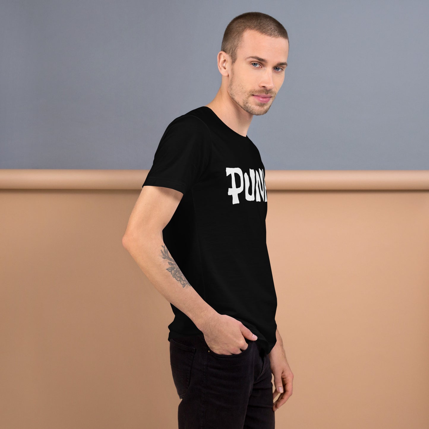 PUNK Logo Distressed Softstyle Streetwear Tee | As Worn By Debbie Harry Vintage NYC Rockstar Unisex T-Shirt