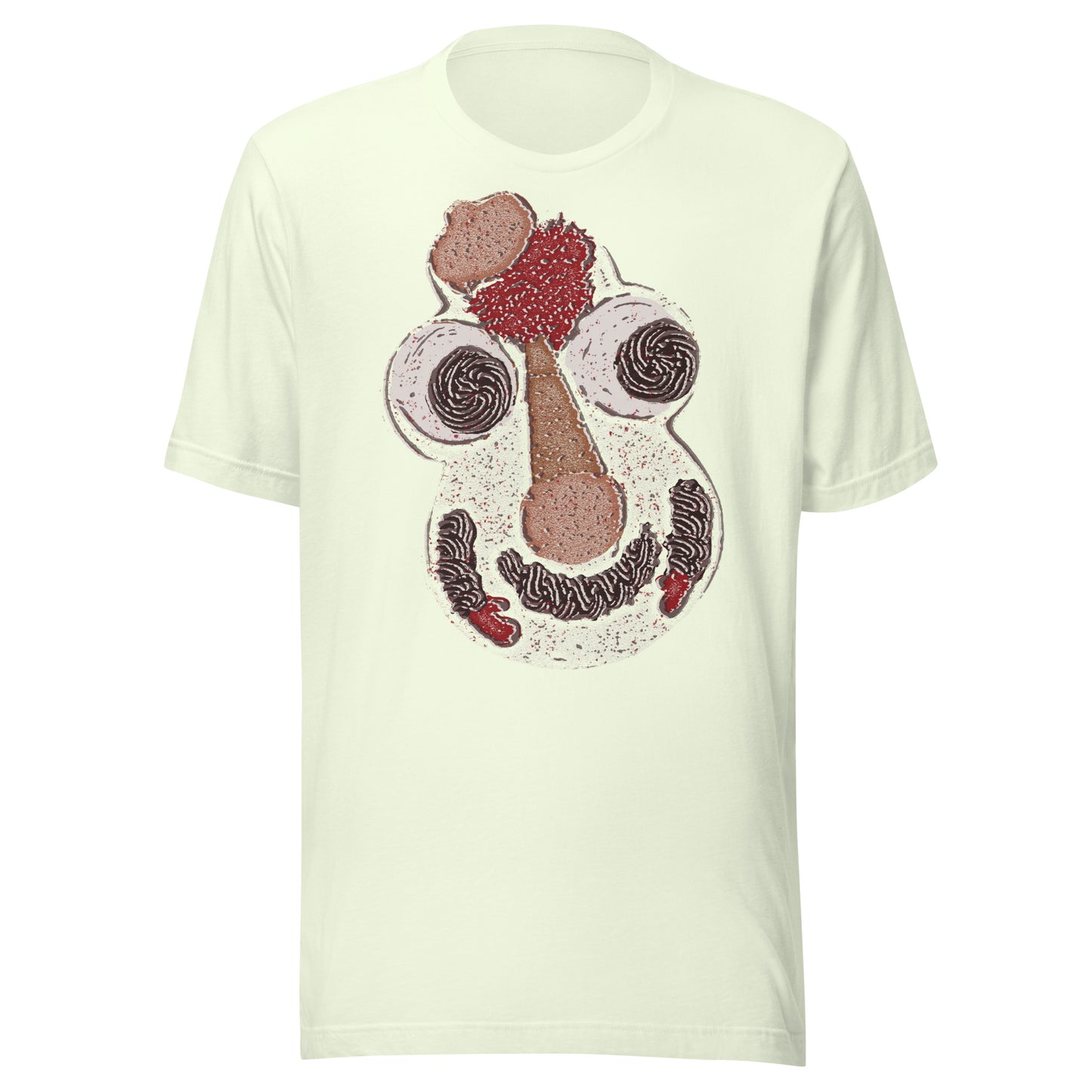 Cookie Puss Screen Print Ice Cream Cake Mascot Softstyle Unisex Tee