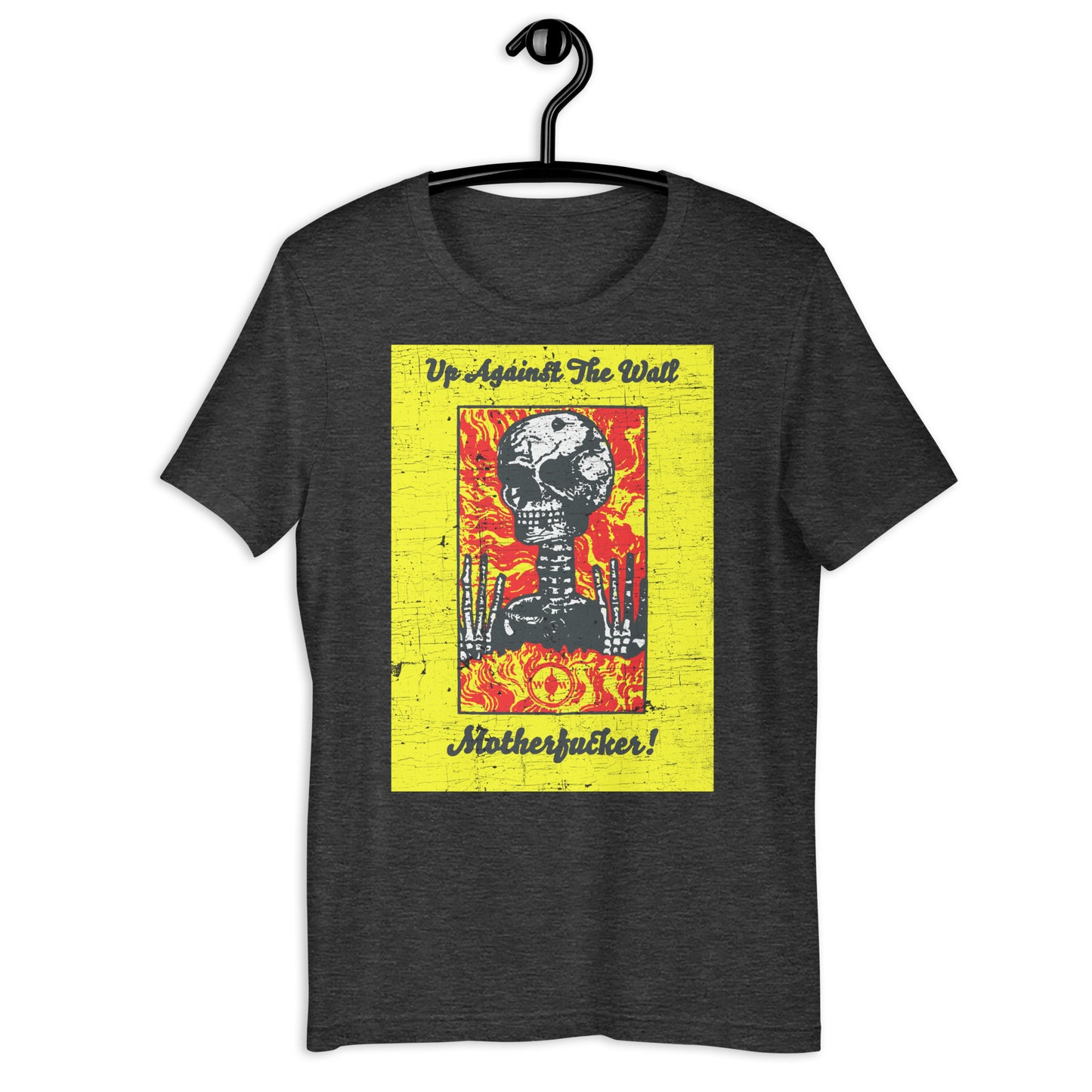 UAW/MF Black Mask Up Against the Wall Radical Street Art Tribute | Anarchist Revolution Softstyle Unisex Tee