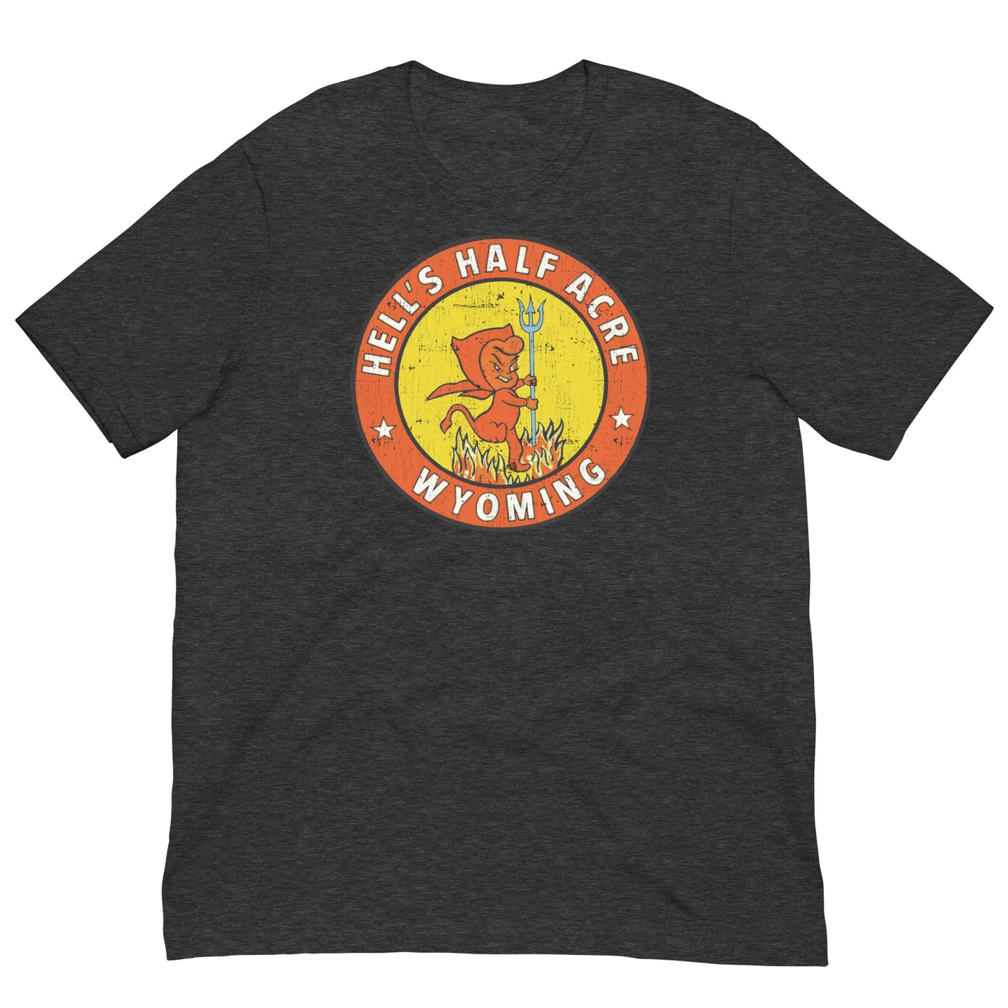 Hell’s Half Acre Wyoming Vintage Devil Retro Travel Souvenir Softstyle Unisex T-Shirt