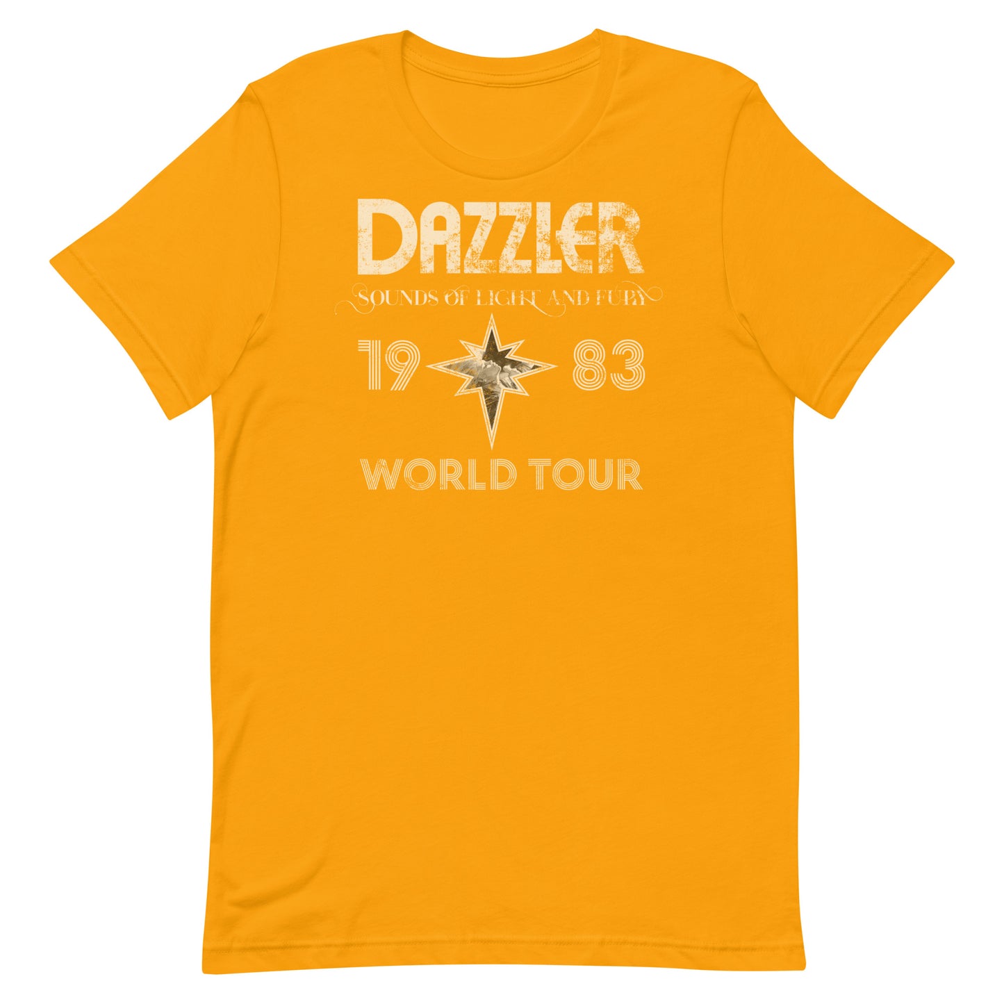 DAZZLER Sounds of Light and Fury 1983 World Tour Distressed Softstyle Unisex T-Shirt