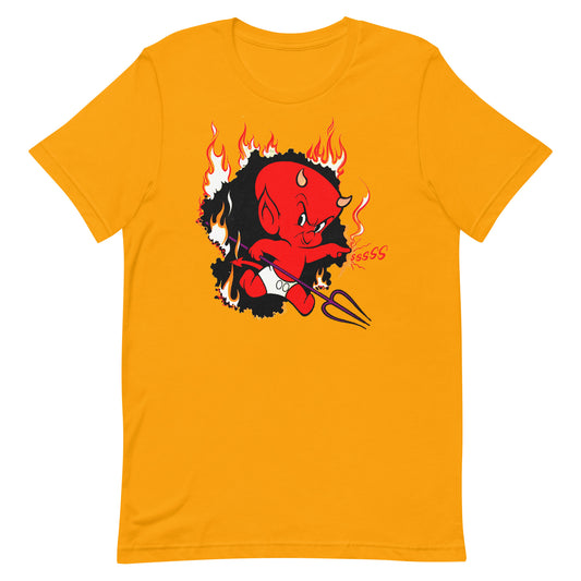 Little Devil Portal to Hell Chest Burst Vintage Softstyle Tee