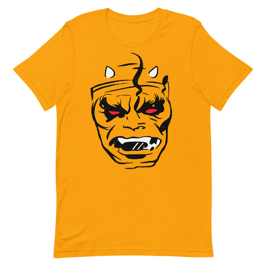 Blood Demon Retro Horror Knight Comic Book Negative Space Distressed Softstyle Unisex Tee
