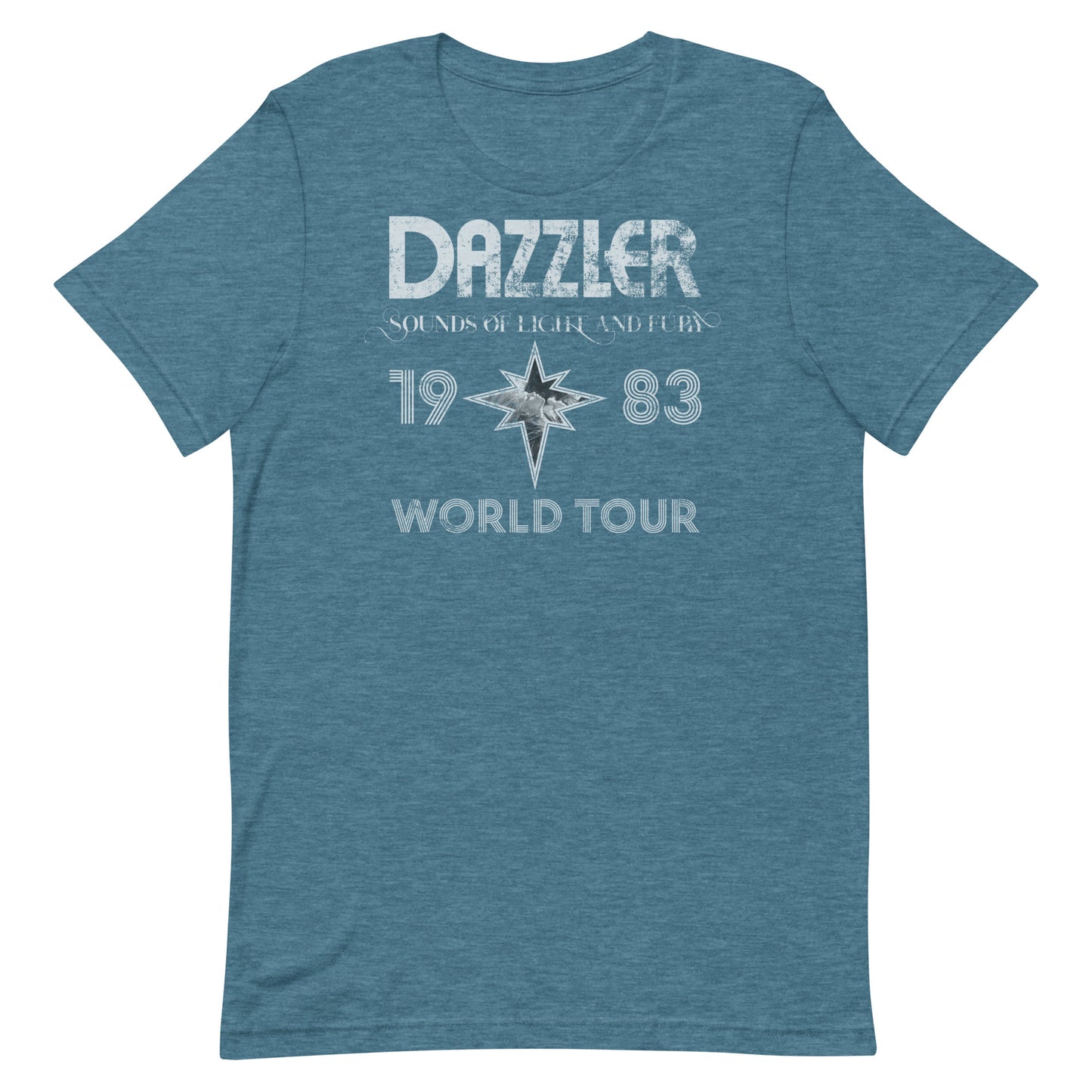 DAZZLER Sounds of Light and Fury 1983 World Tour Distressed Softstyle Unisex T-Shirt