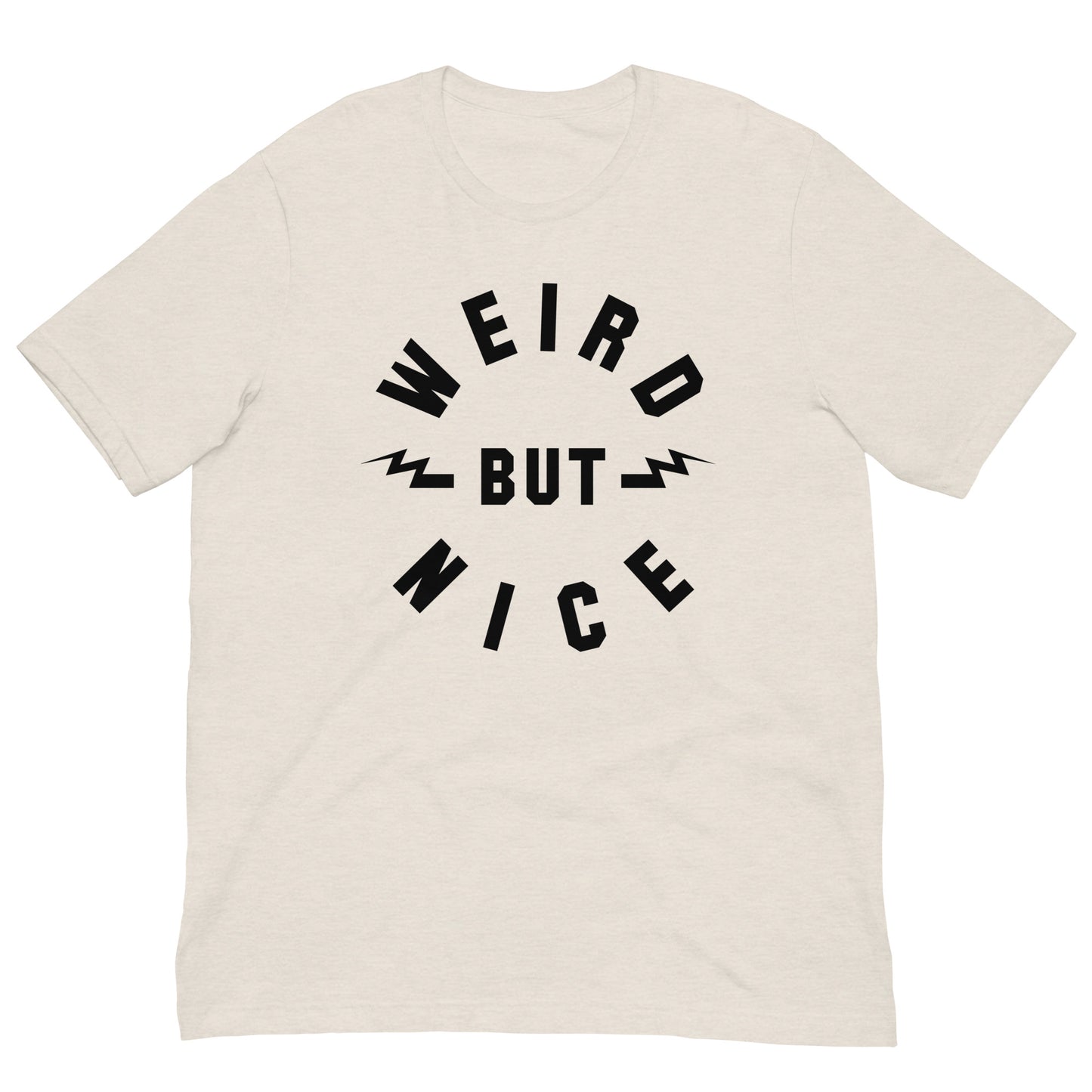 WEIRD BUT NICE Lightning Bolts Softstyle Tee | Quirky Positive Retro Inspirational Unisex Classic T-Shirt