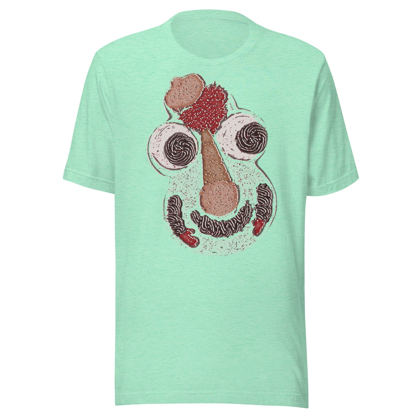 Cookie Puss Screen Print Ice Cream Cake Mascot Softstyle Unisex Tee