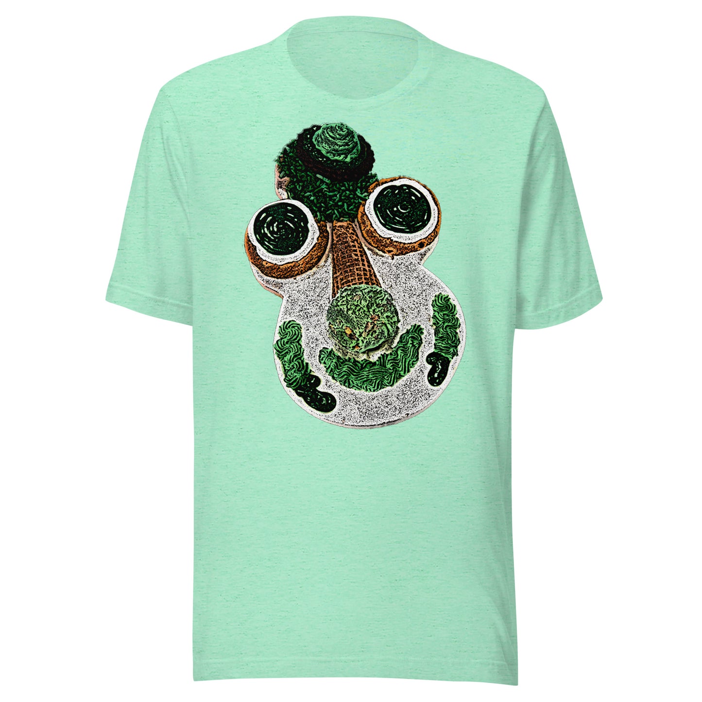 Cookie O'Puss Screen Print Ice Cream Cake Mascot Irish St. Patricks' Day Softstyle Unisex Tee