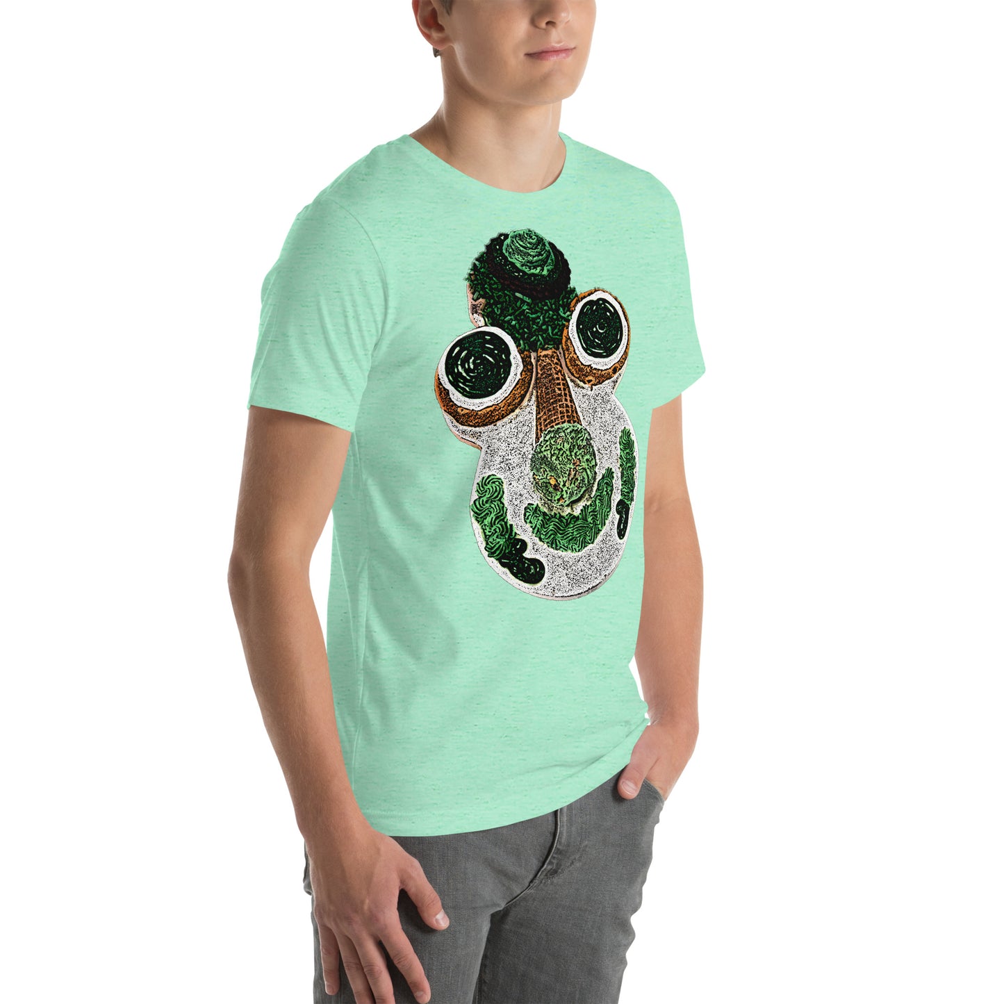 Cookie O'Puss Screen Print Ice Cream Cake Mascot Irish St. Patricks' Day Softstyle Unisex Tee