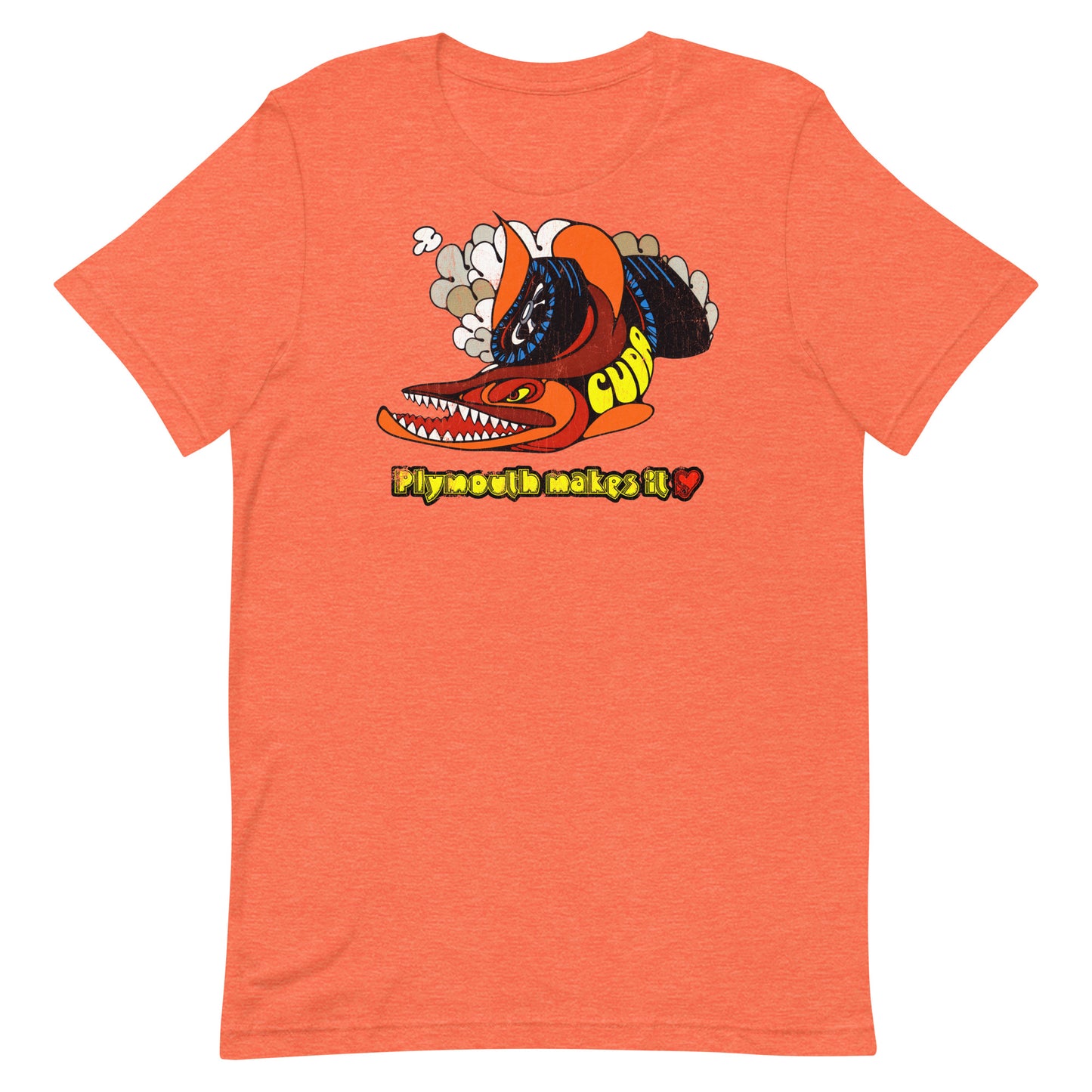 Barracuda Classic Muscle Car Logo Distressed Vintage Unisex Softstyle Tee