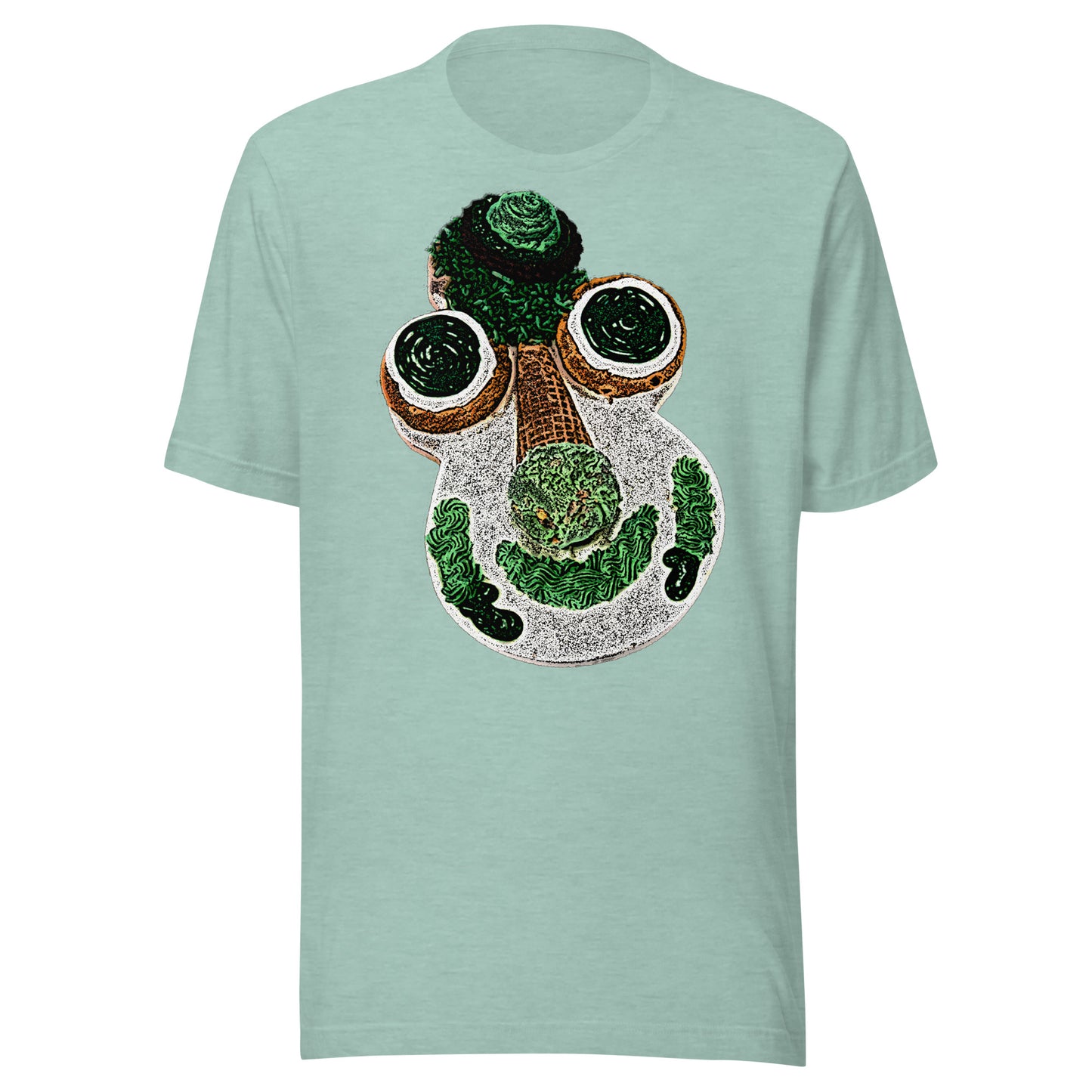 Cookie O'Puss Screen Print Ice Cream Cake Mascot Irish St. Patricks' Day Softstyle Unisex Tee