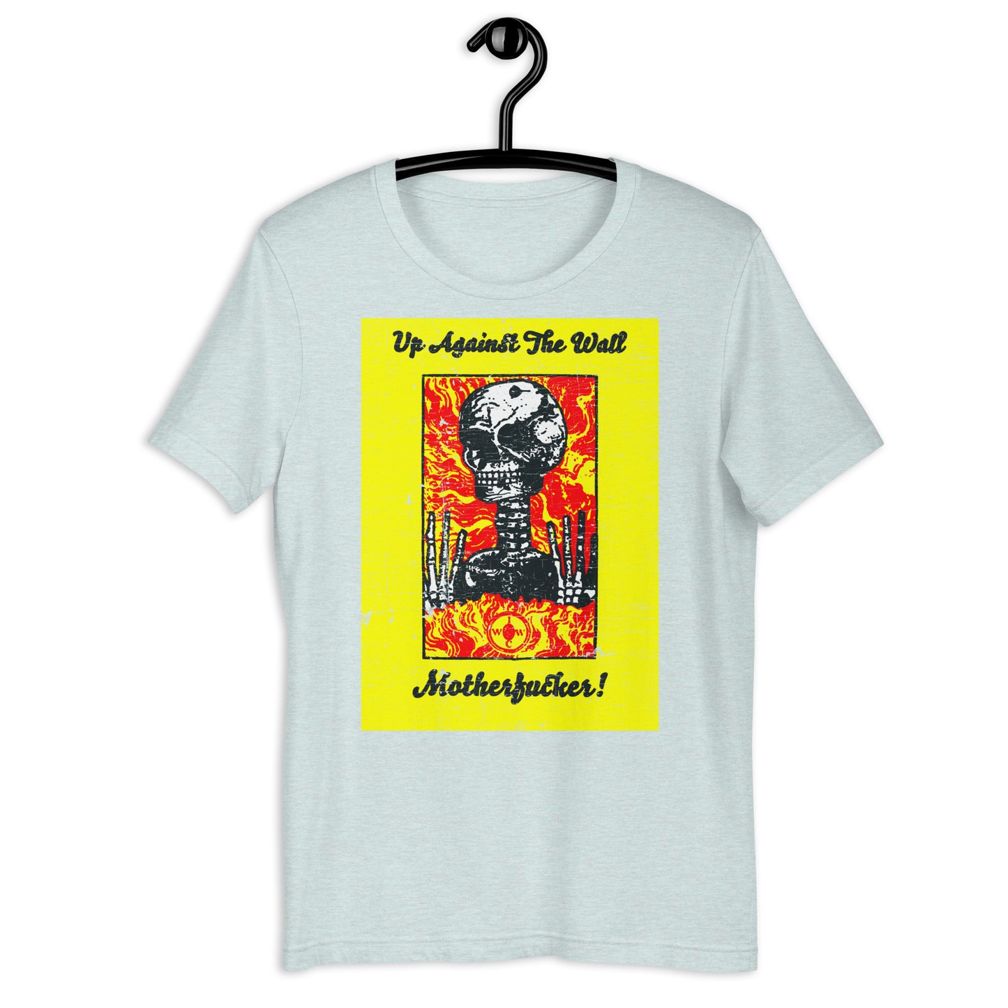UAW/MF Black Mask Up Against the Wall Radical Street Art Tribute | Anarchist Revolution Softstyle Unisex Tee