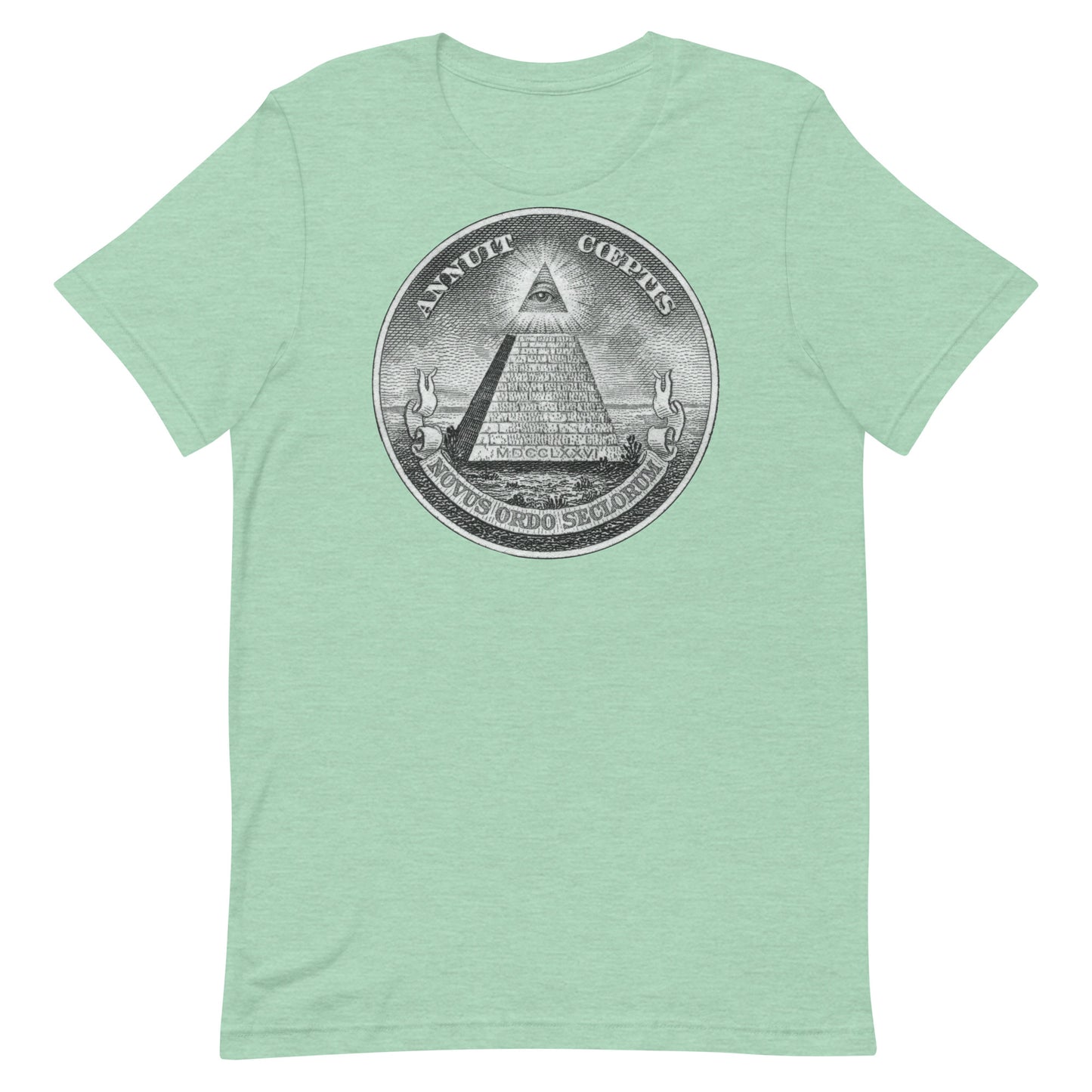 All-Seeing Eye Pyramid Novus Ordo Seclorum Vintage Punk Rock Softstyle Tee