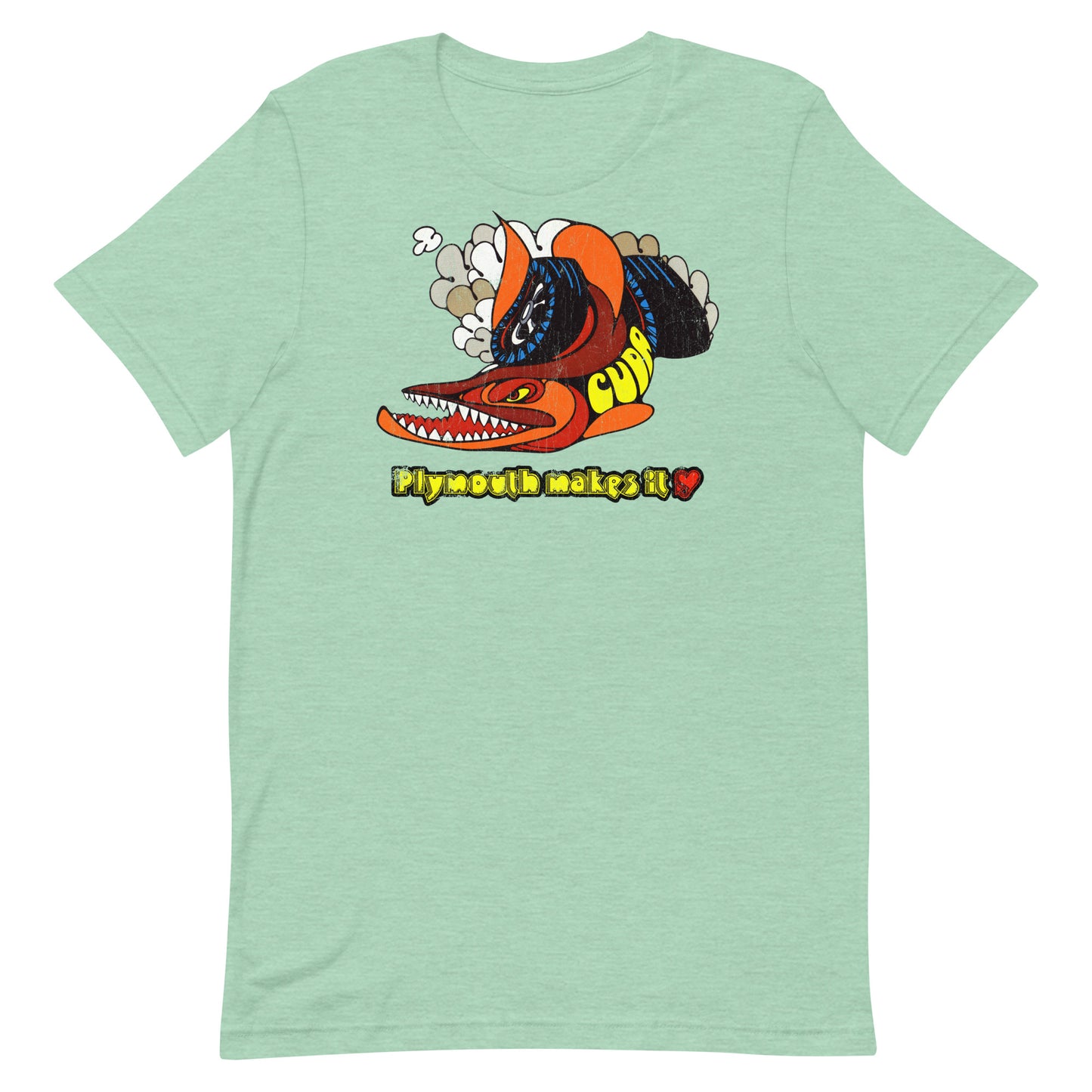Barracuda Classic Muscle Car Logo Distressed Vintage Unisex Softstyle Tee
