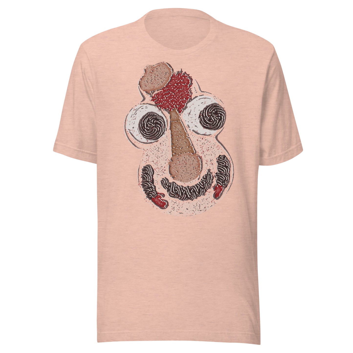 Cookie Puss Screen Print Ice Cream Cake Mascot Softstyle Unisex Tee