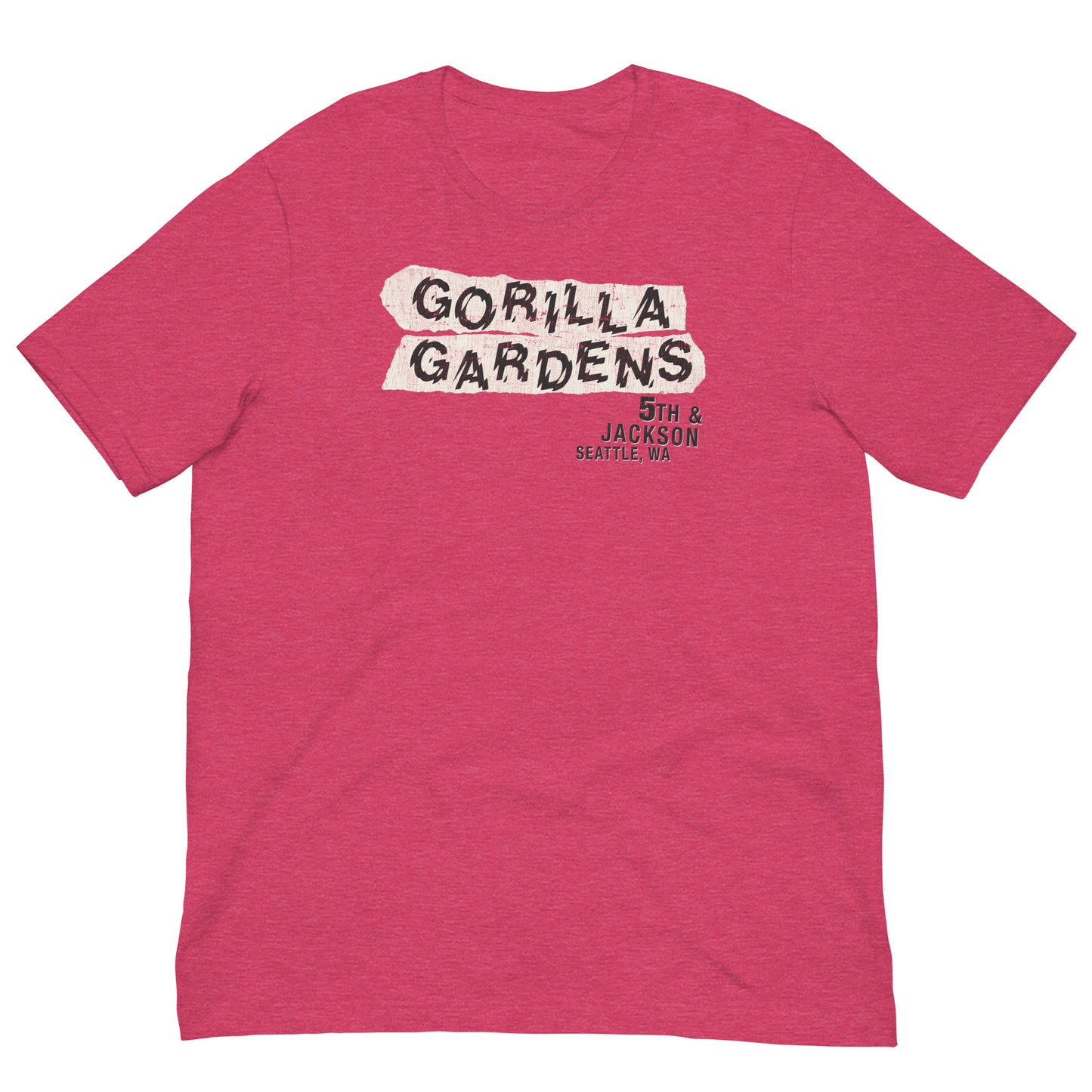 GORILLA GARDENS Rock Theater Seattle Grunge Scene Vintage Distressed Graphic Unisex Softstyle Tee