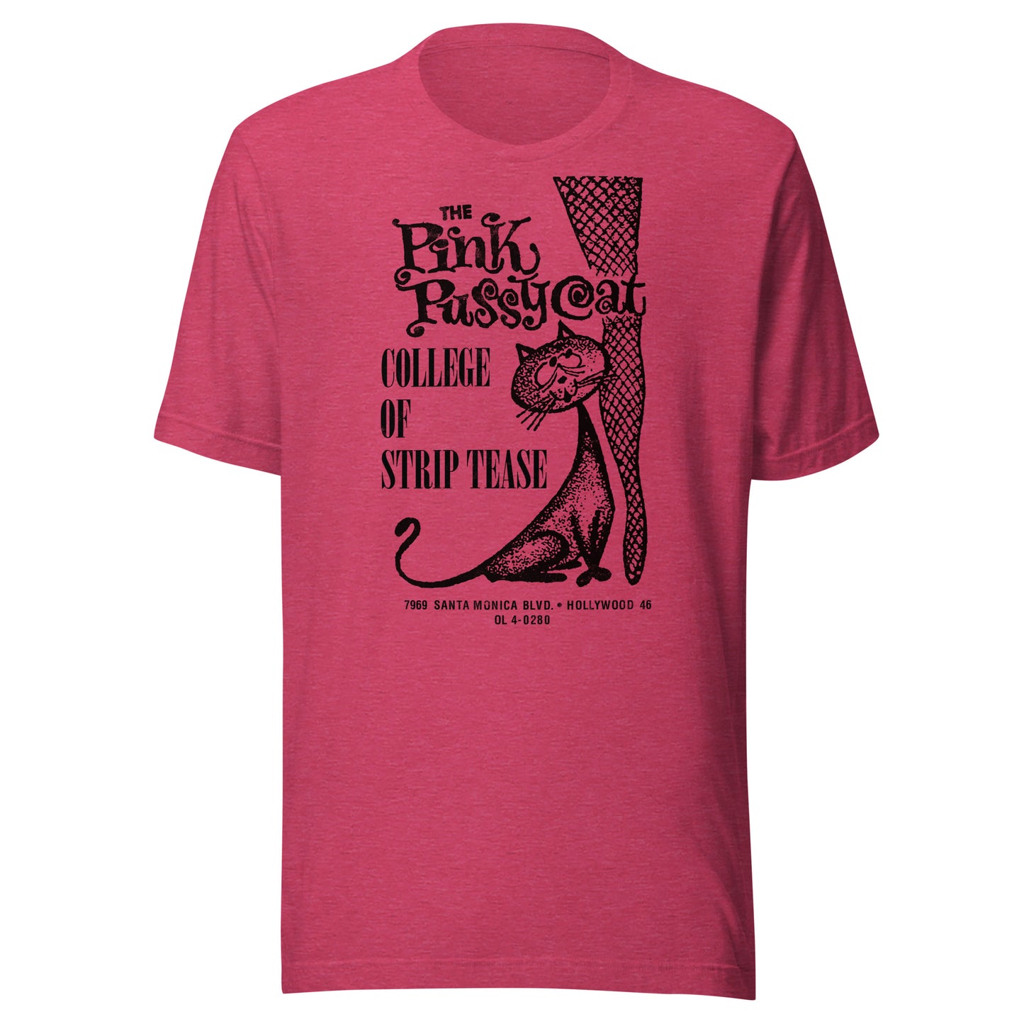 Pink Pussycat College of Strip Tease, Hollywood, CA Distressed Softstyle Tee