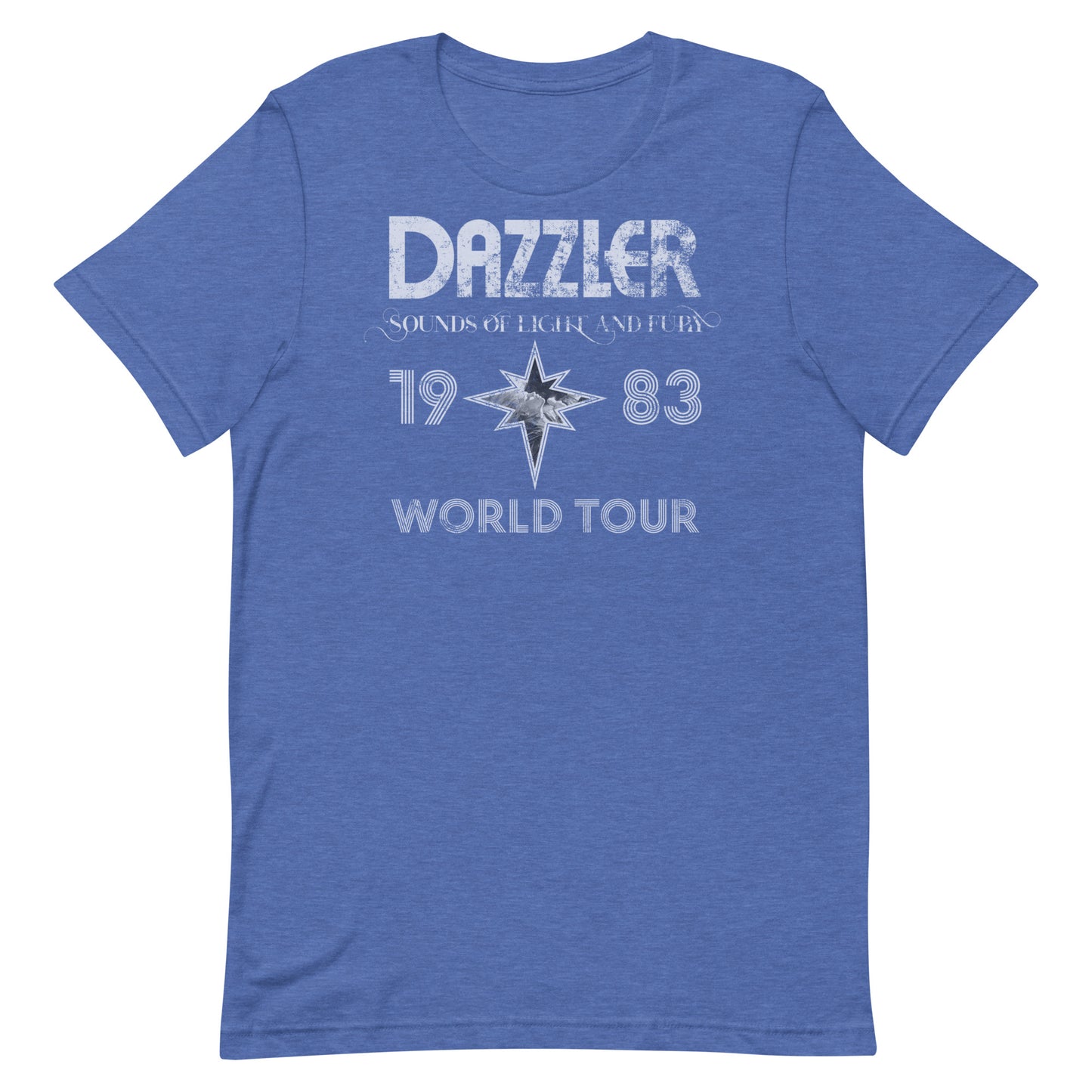 DAZZLER Sounds of Light and Fury 1983 World Tour Distressed Softstyle Unisex T-Shirt