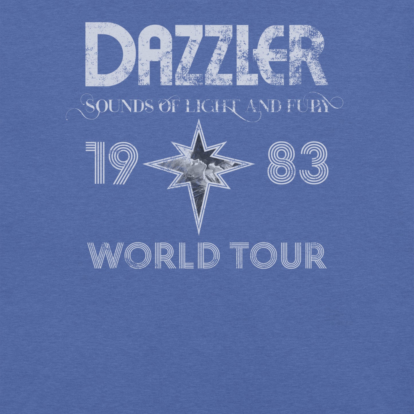 DAZZLER Sounds of Light and Fury 1983 World Tour Distressed Softstyle Unisex T-Shirt