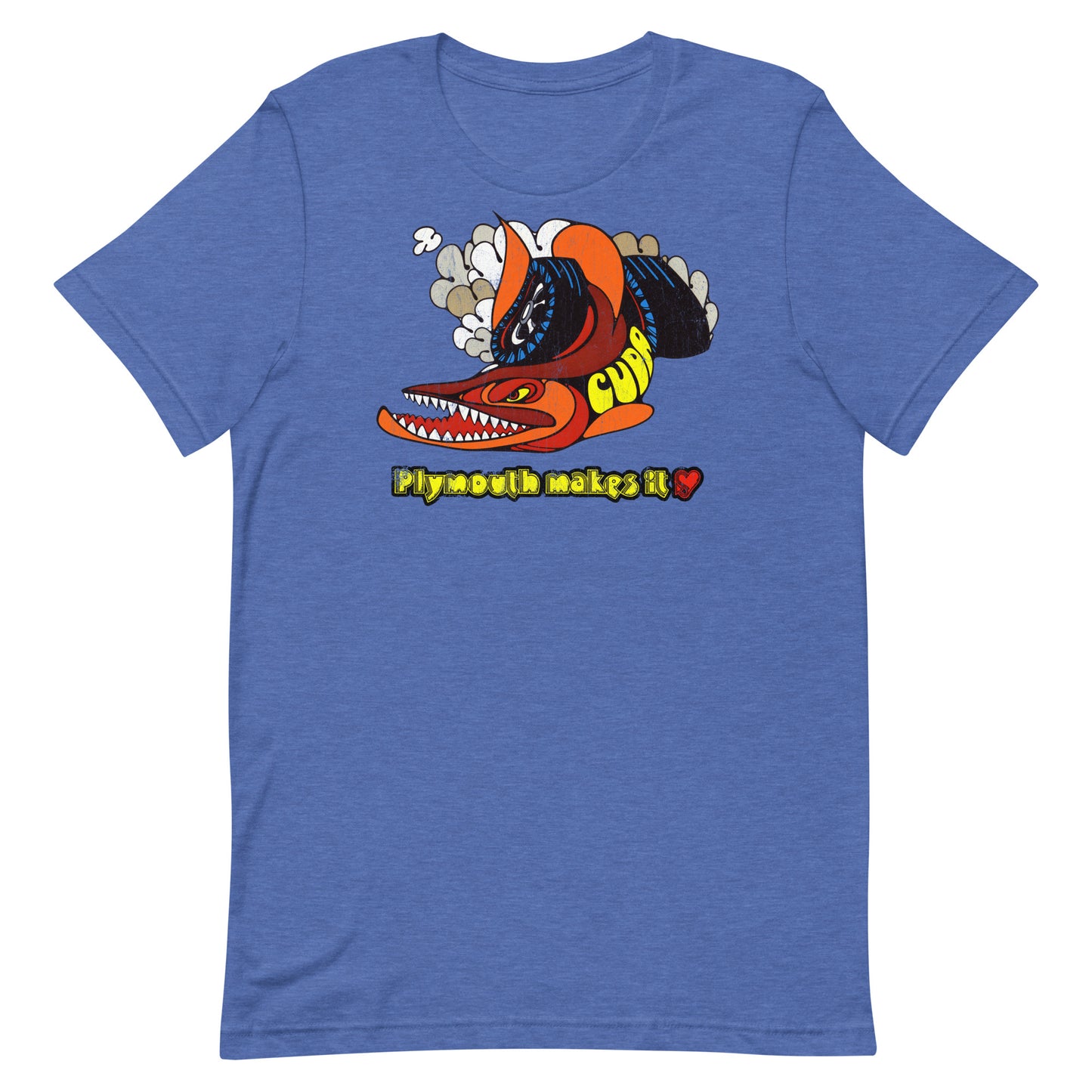 Barracuda Classic Muscle Car Logo Distressed Vintage Unisex Softstyle Tee
