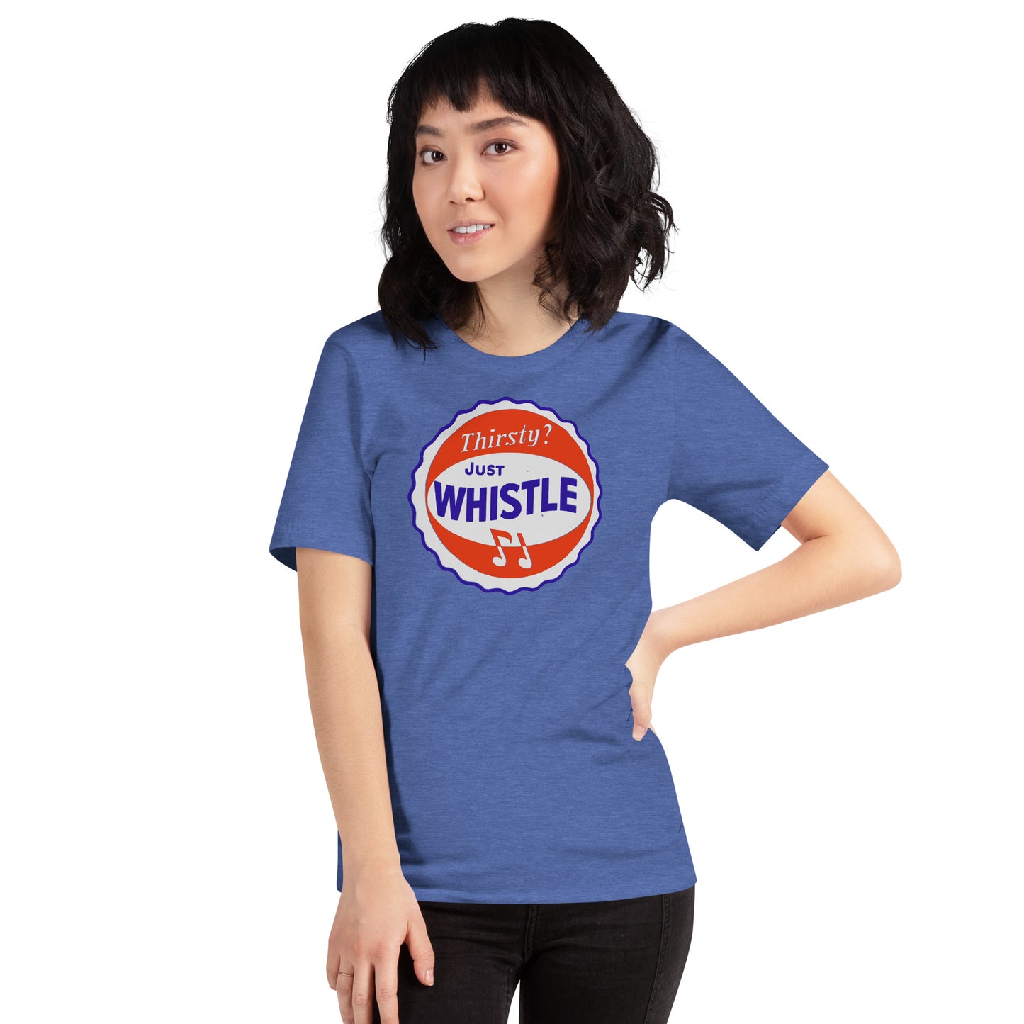 Thirsty? Just Whistle Soda Vintage Screen Print Softstyle Unisex Tee