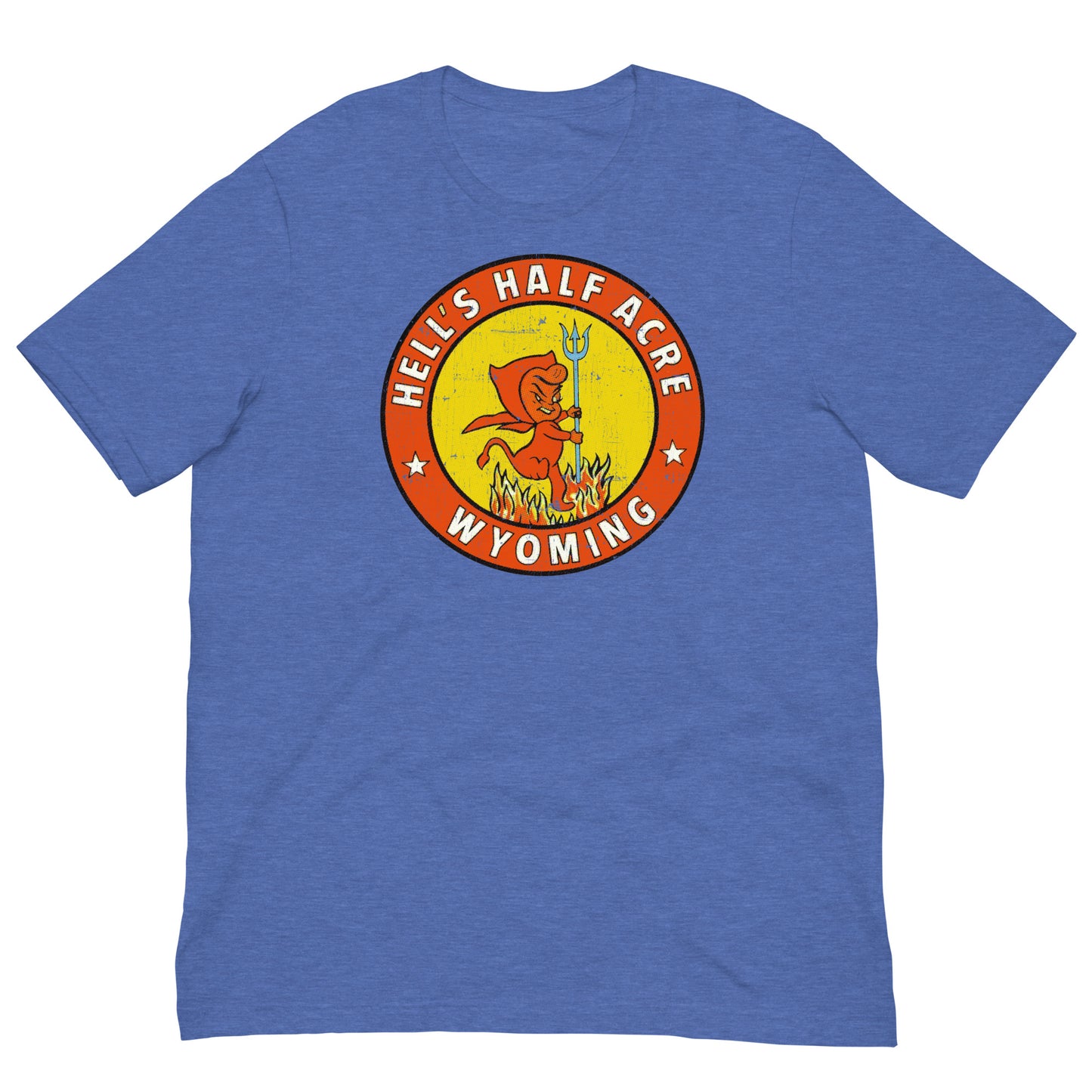 Hell’s Half Acre Wyoming Vintage Devil Retro Travel Souvenir Softstyle Unisex T-Shirt