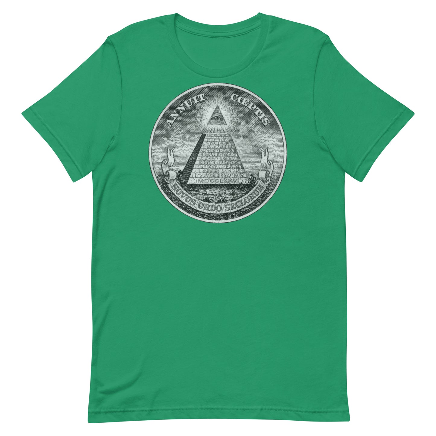All-Seeing Eye Pyramid Novus Ordo Seclorum Vintage Punk Rock Softstyle Tee