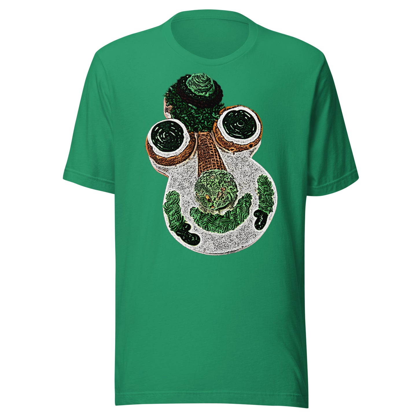 Cookie O'Puss Screen Print Ice Cream Cake Mascot Irish St. Patricks' Day Softstyle Unisex Tee