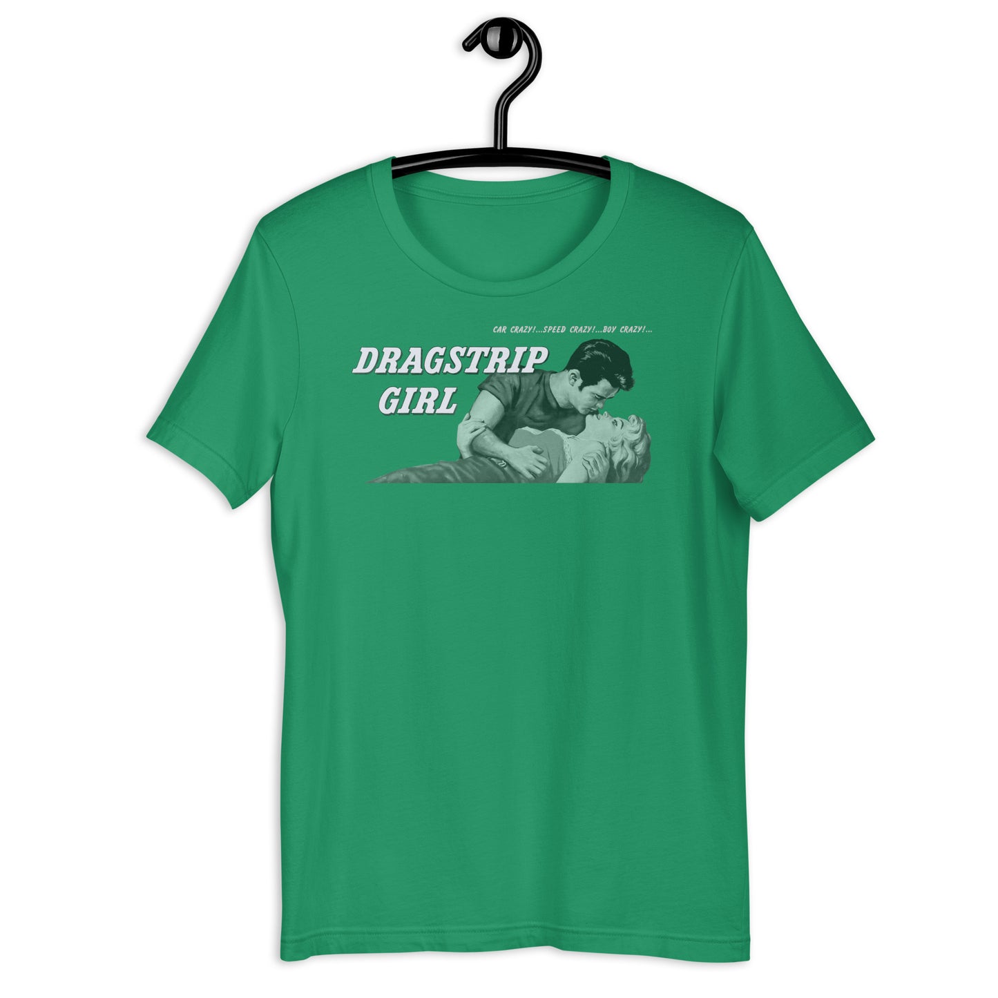 Dragstrip Girl Negative Space 1950s Hot Rod Cult Classic Retro Poster Softstyle Tee