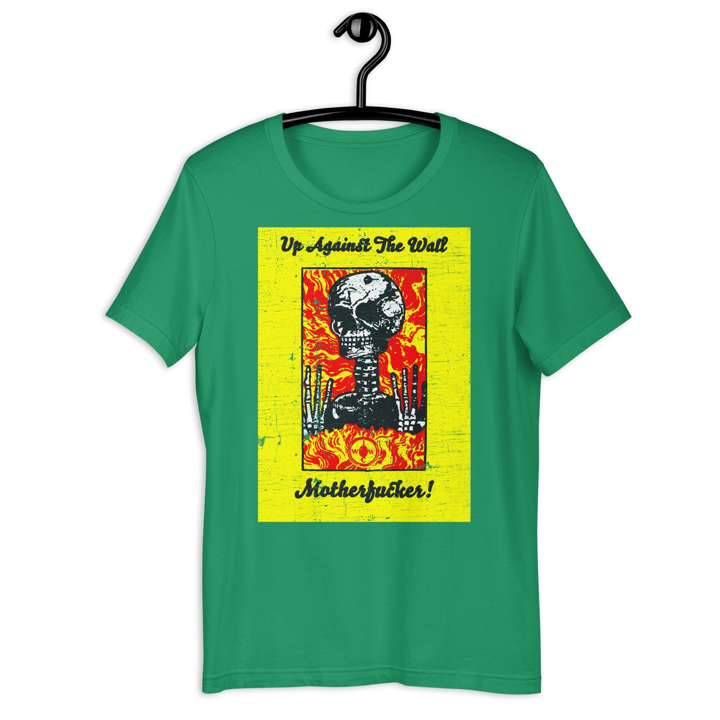 UAW/MF Black Mask Up Against the Wall Radical Street Art Tribute | Anarchist Revolution Softstyle Unisex Tee