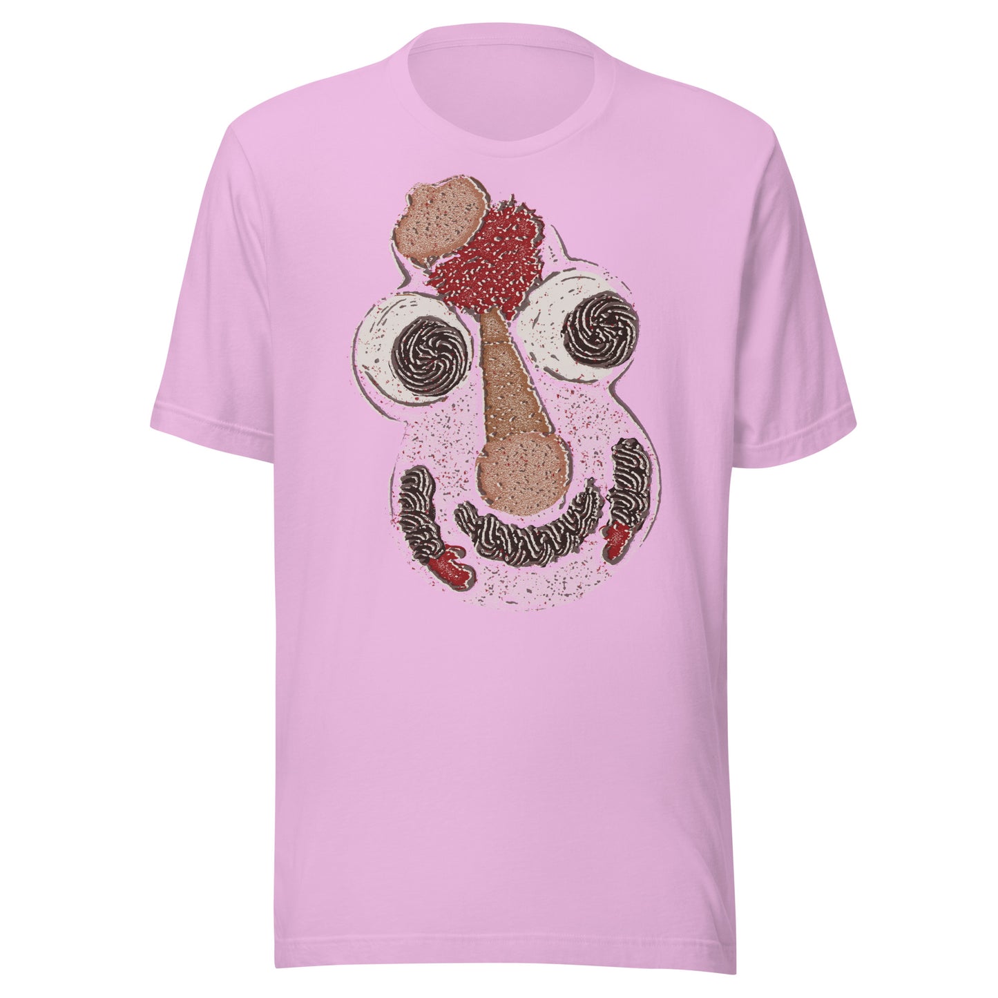 Cookie Puss Screen Print Ice Cream Cake Mascot Softstyle Unisex Tee