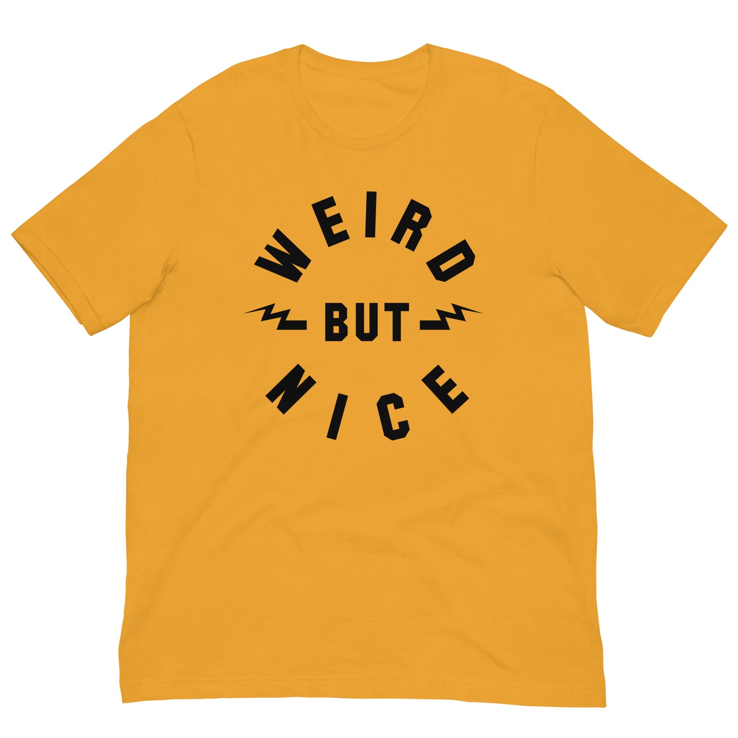 WEIRD BUT NICE Lightning Bolts Softstyle Tee | Quirky Positive Retro Inspirational Unisex Classic T-Shirt